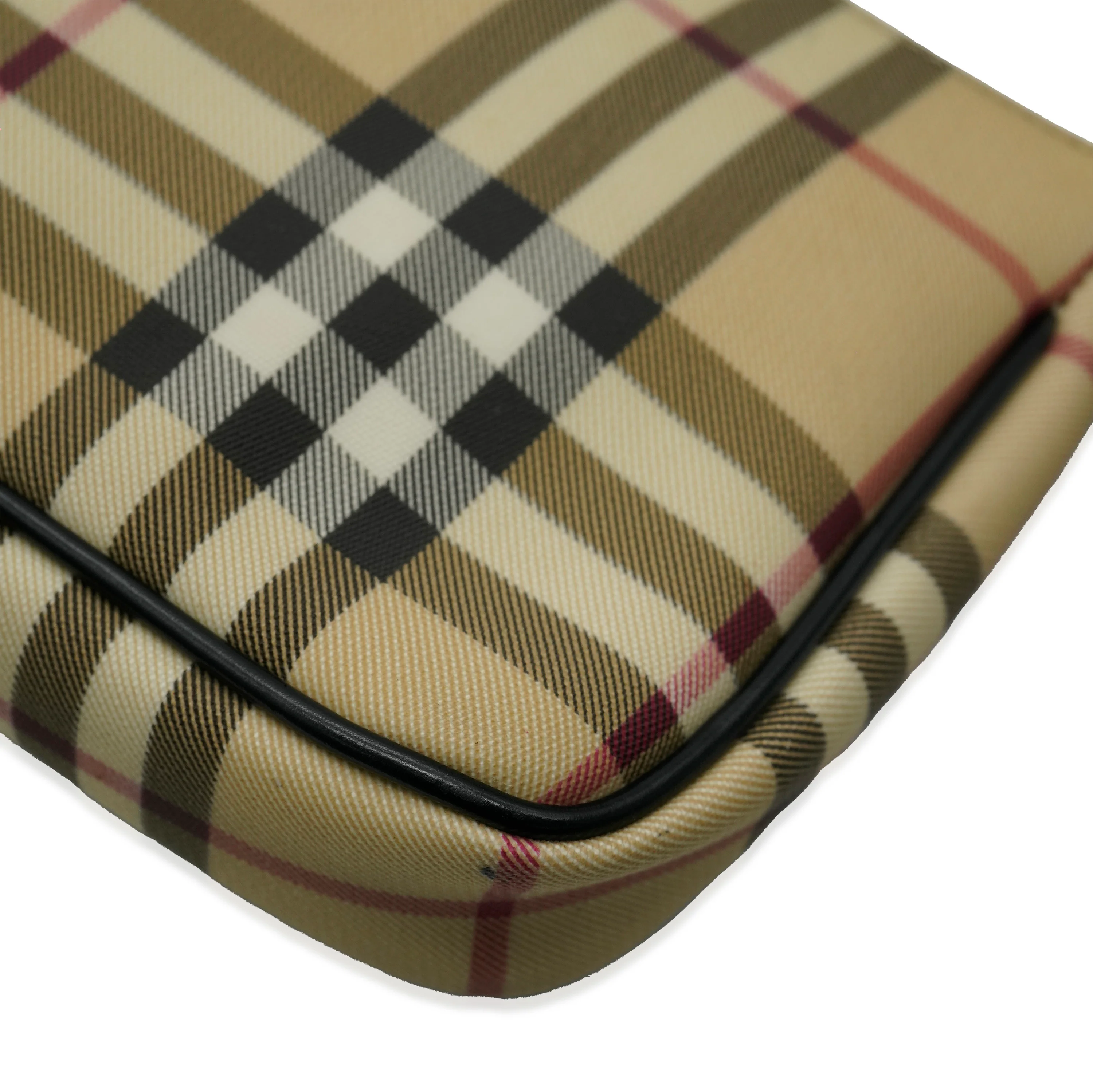 Beige House Check Canvas Pochette - Image 6