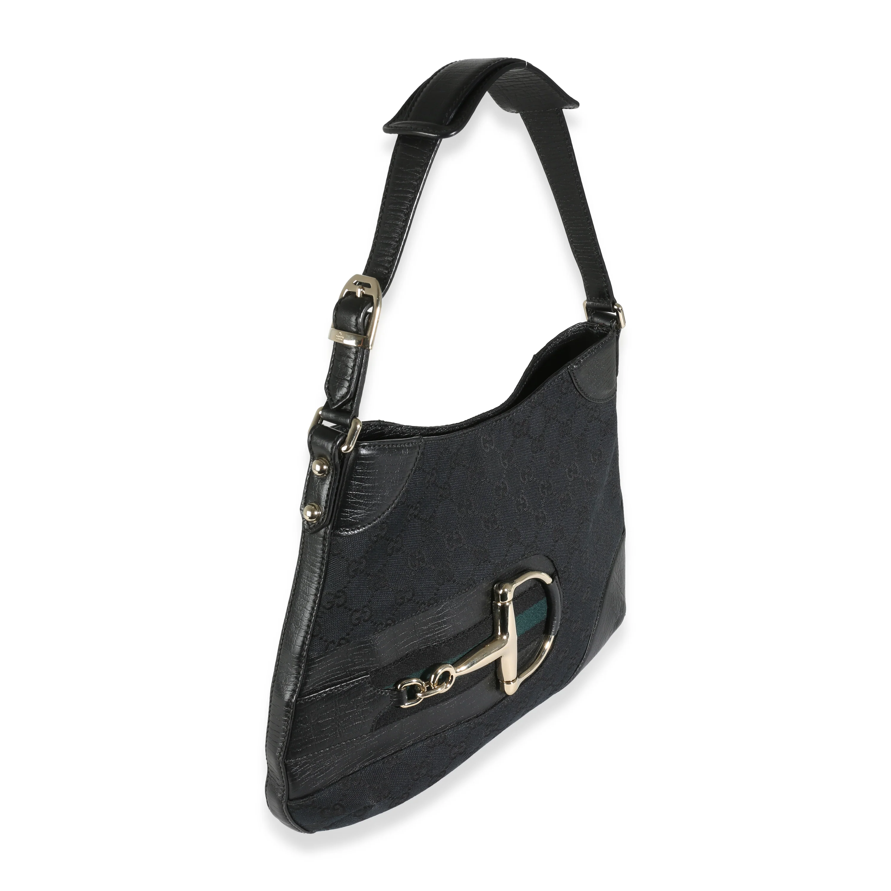 Black GG Canvas Web Hasler Hobo - Image 4
