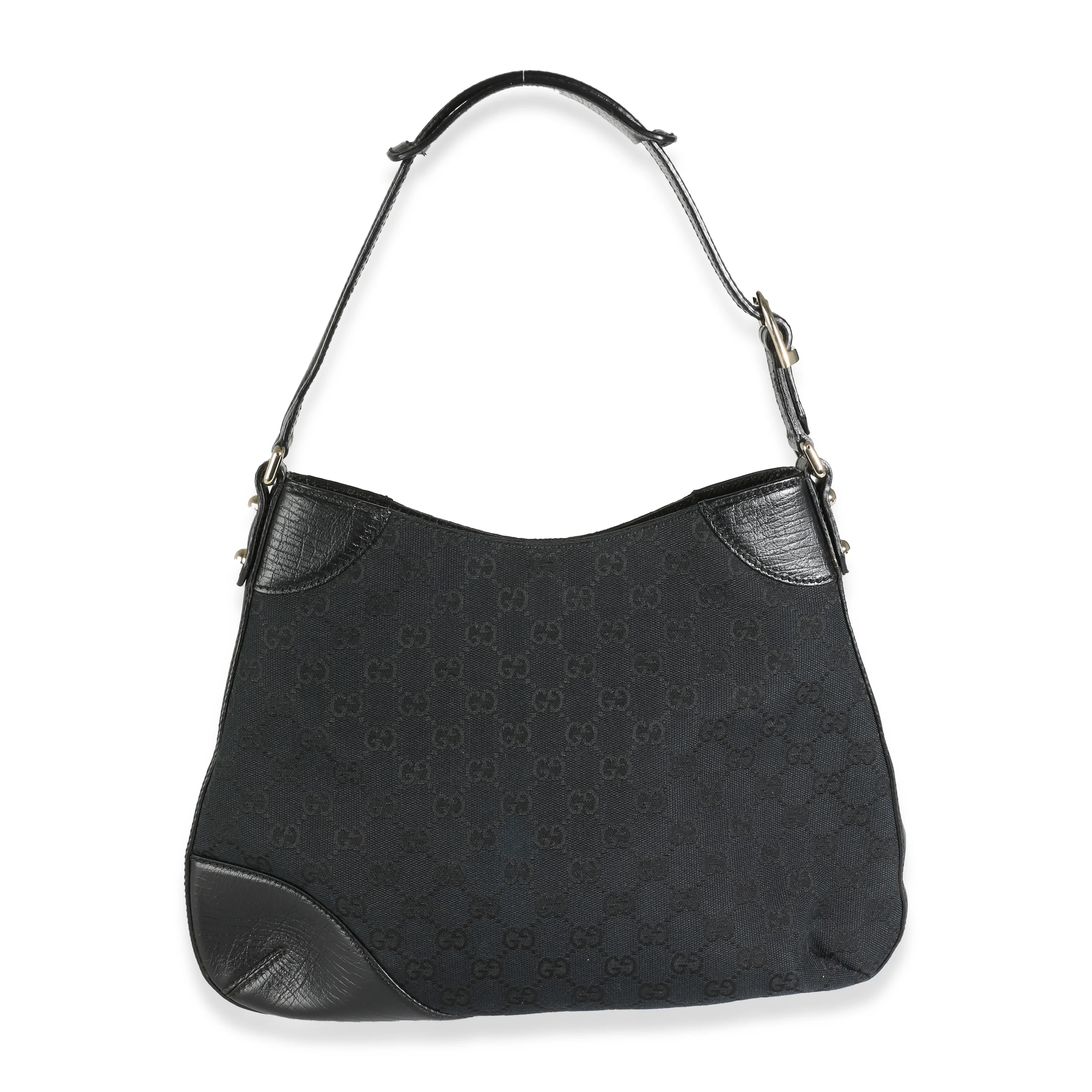 Black GG Canvas Web Hasler Hobo - Image 5
