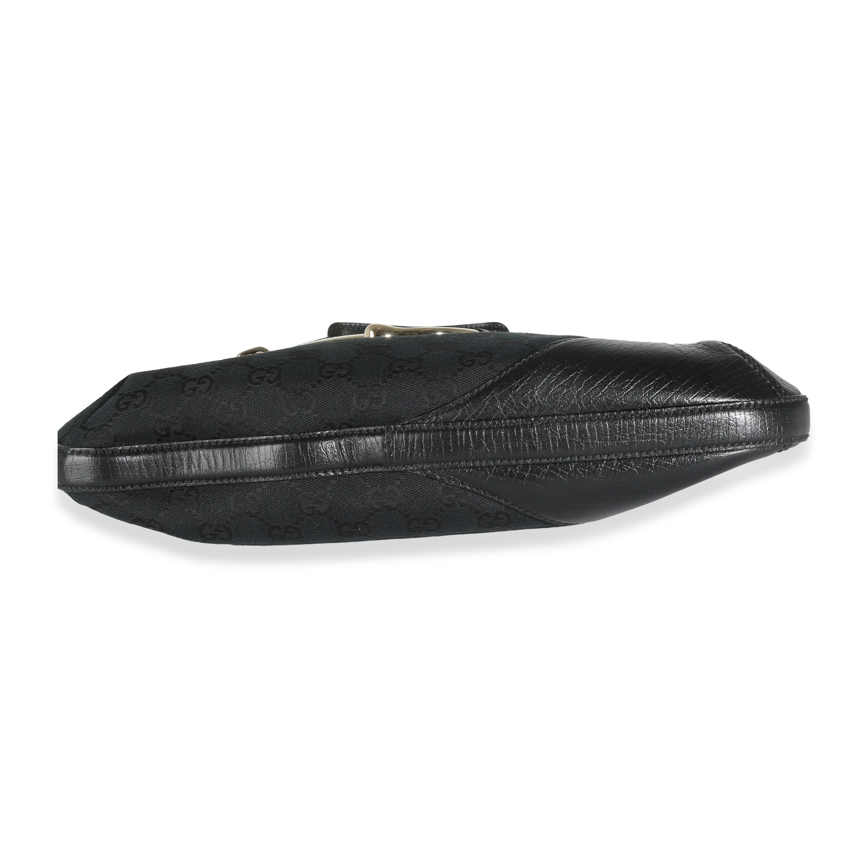 Black GG Canvas Web Hasler Hobo - Image 7