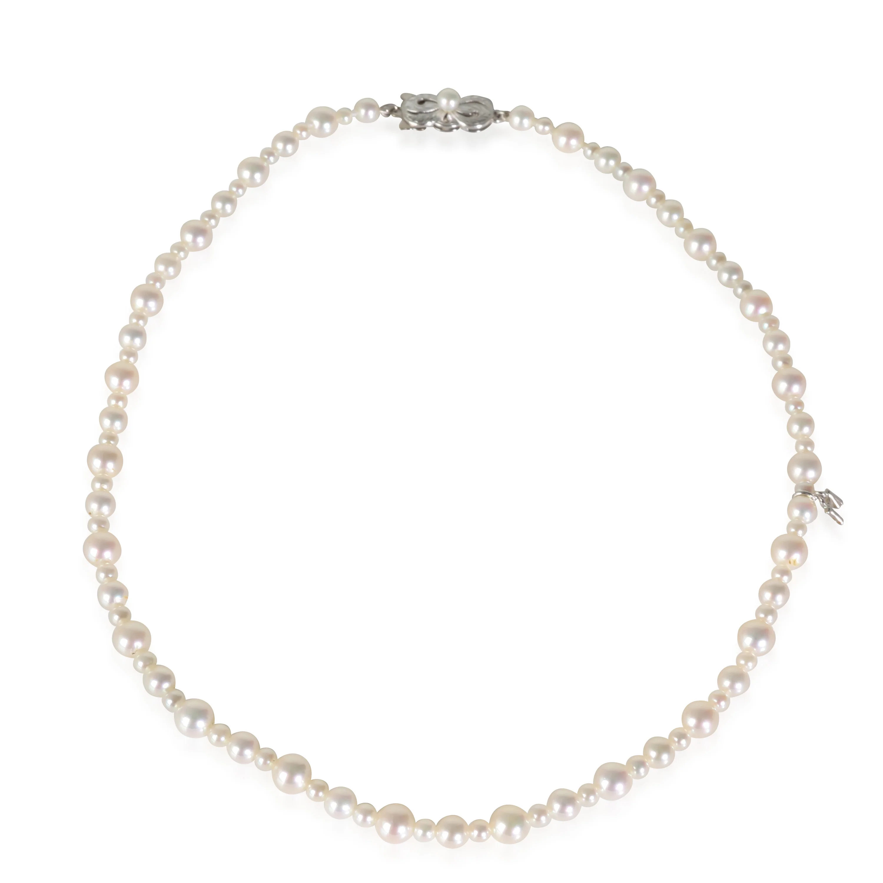 Akoya Pearl Necklace in 18K White Gold - Image 2