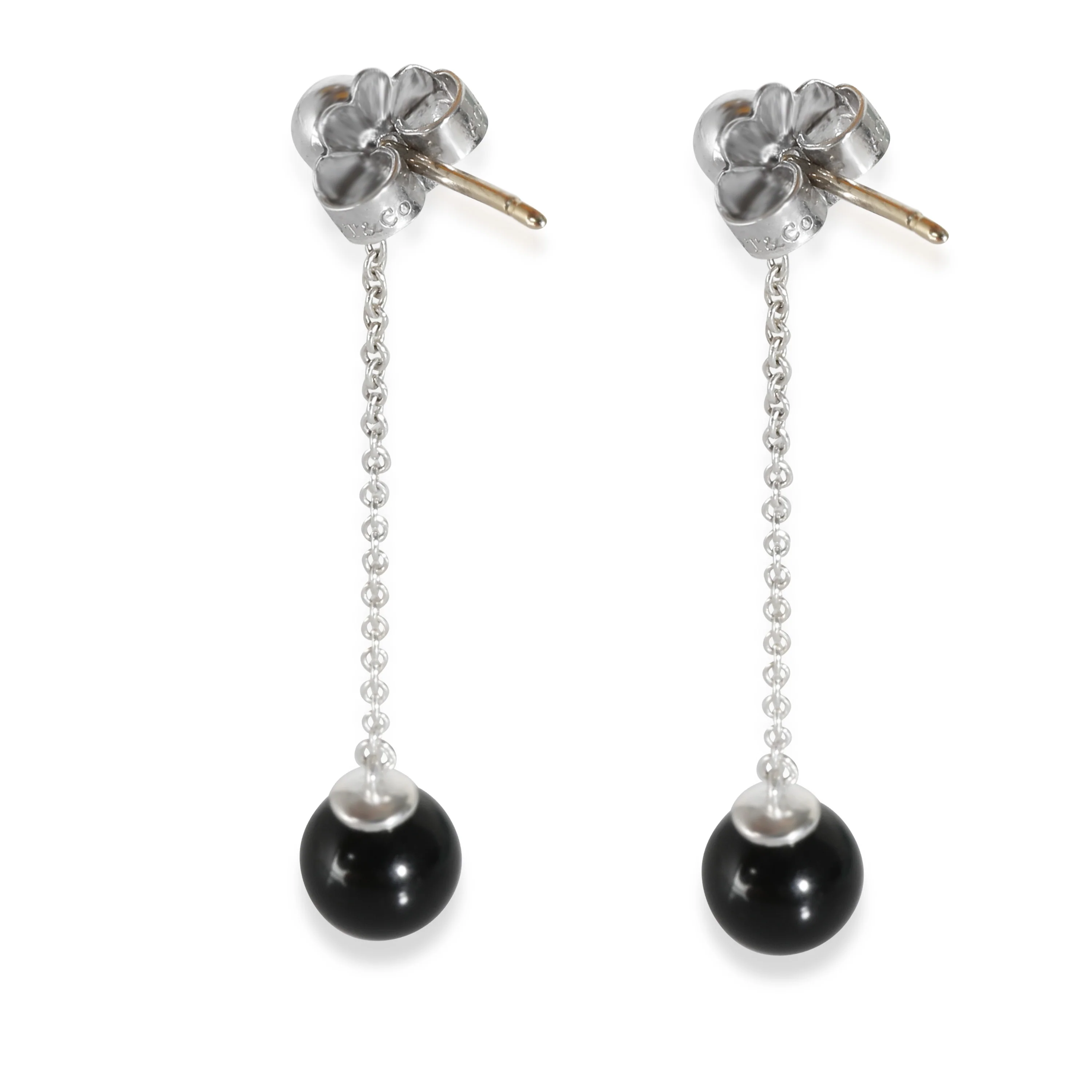 Onyx Drop Earrings in Sterling Silver - Image 3
