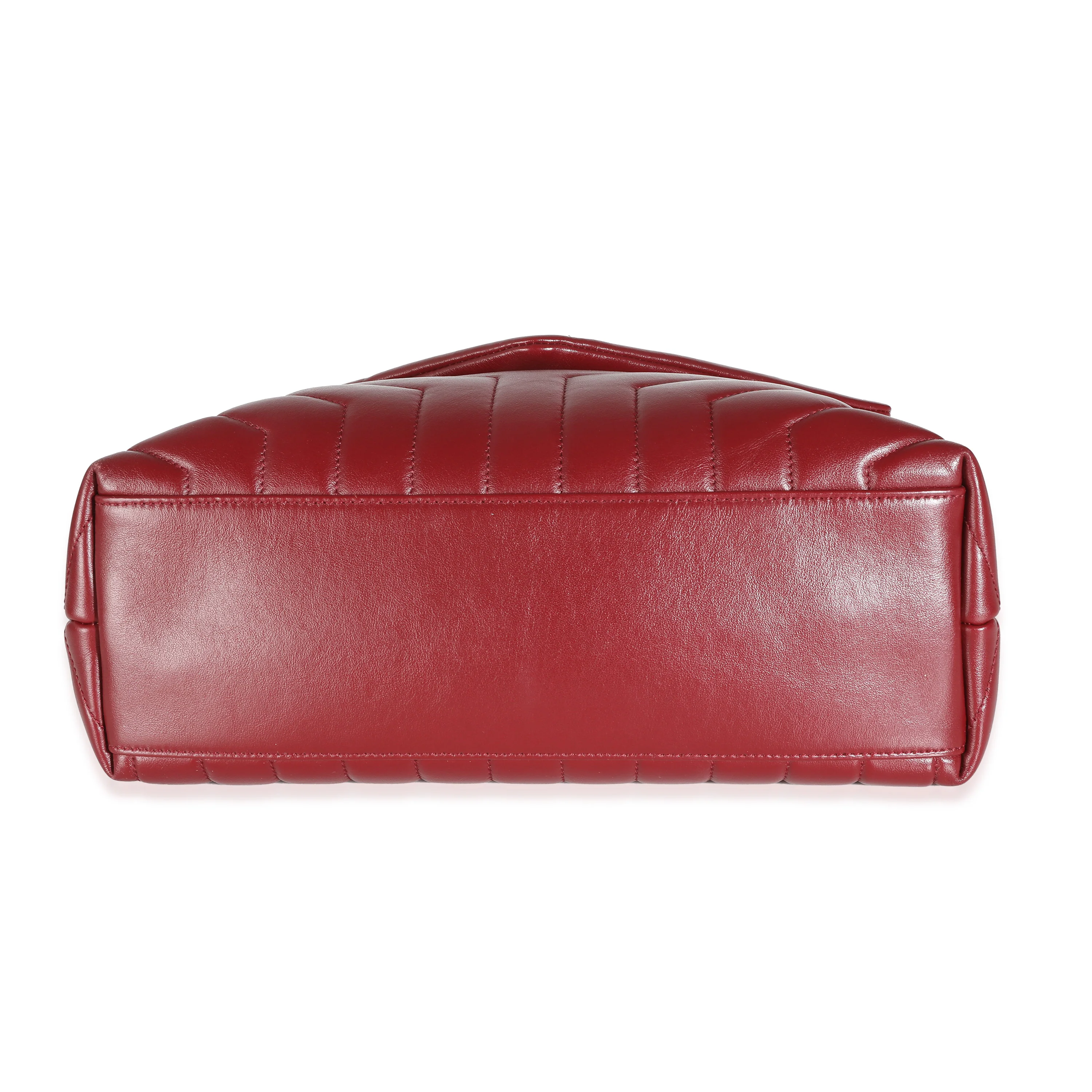 Burgundy Calfskin Medium Loulou Chain Bag - Image 5