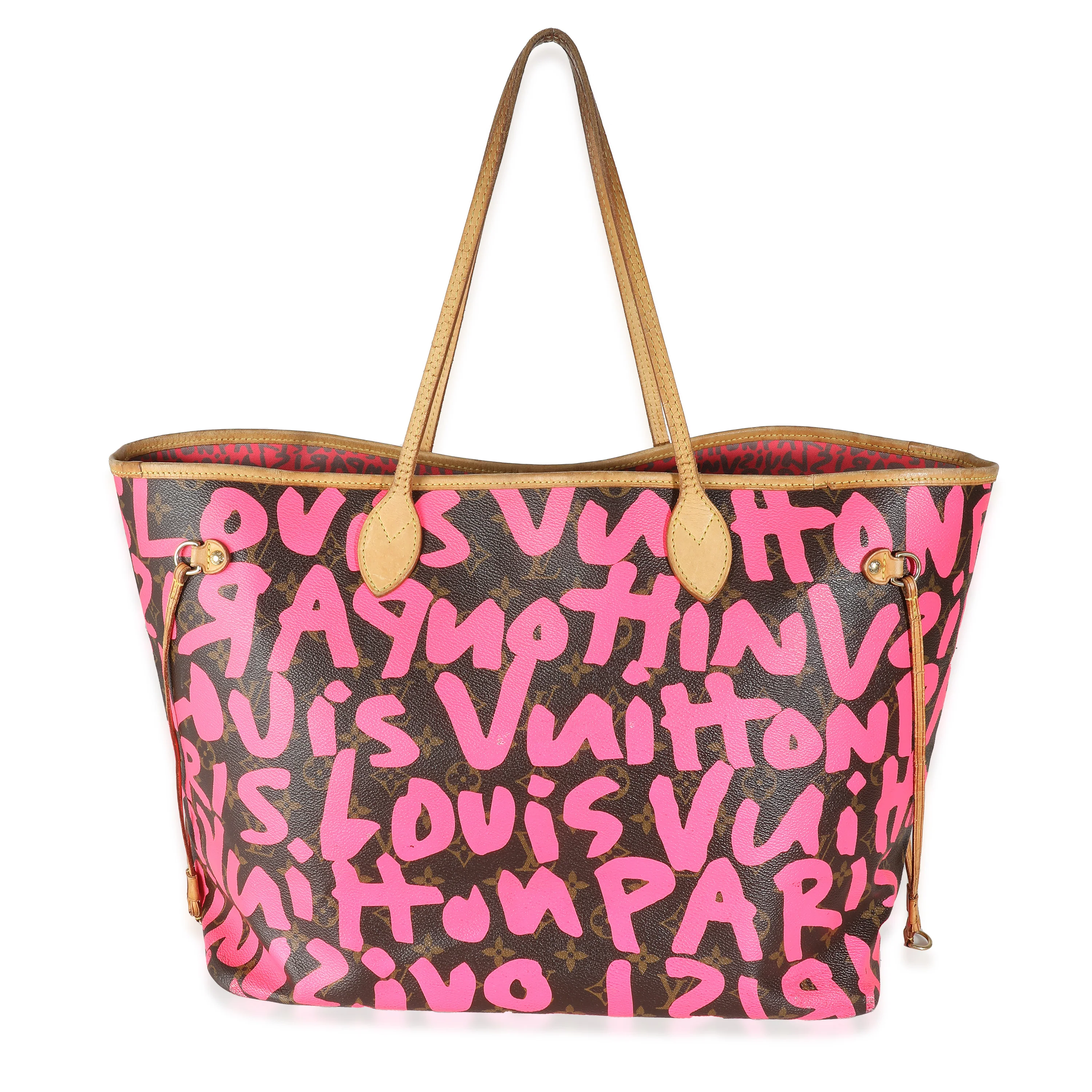Fuchsia Graffiti Monogram Canvas Neverfull GM - Image 4