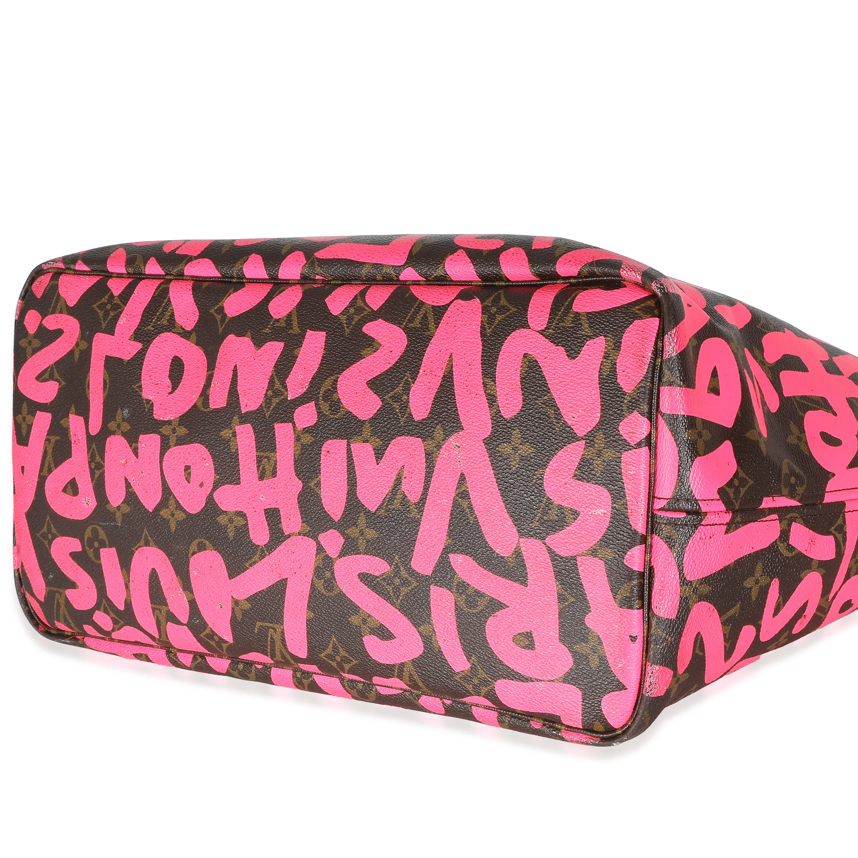 Fuchsia Graffiti Monogram Canvas Neverfull GM - Image 5