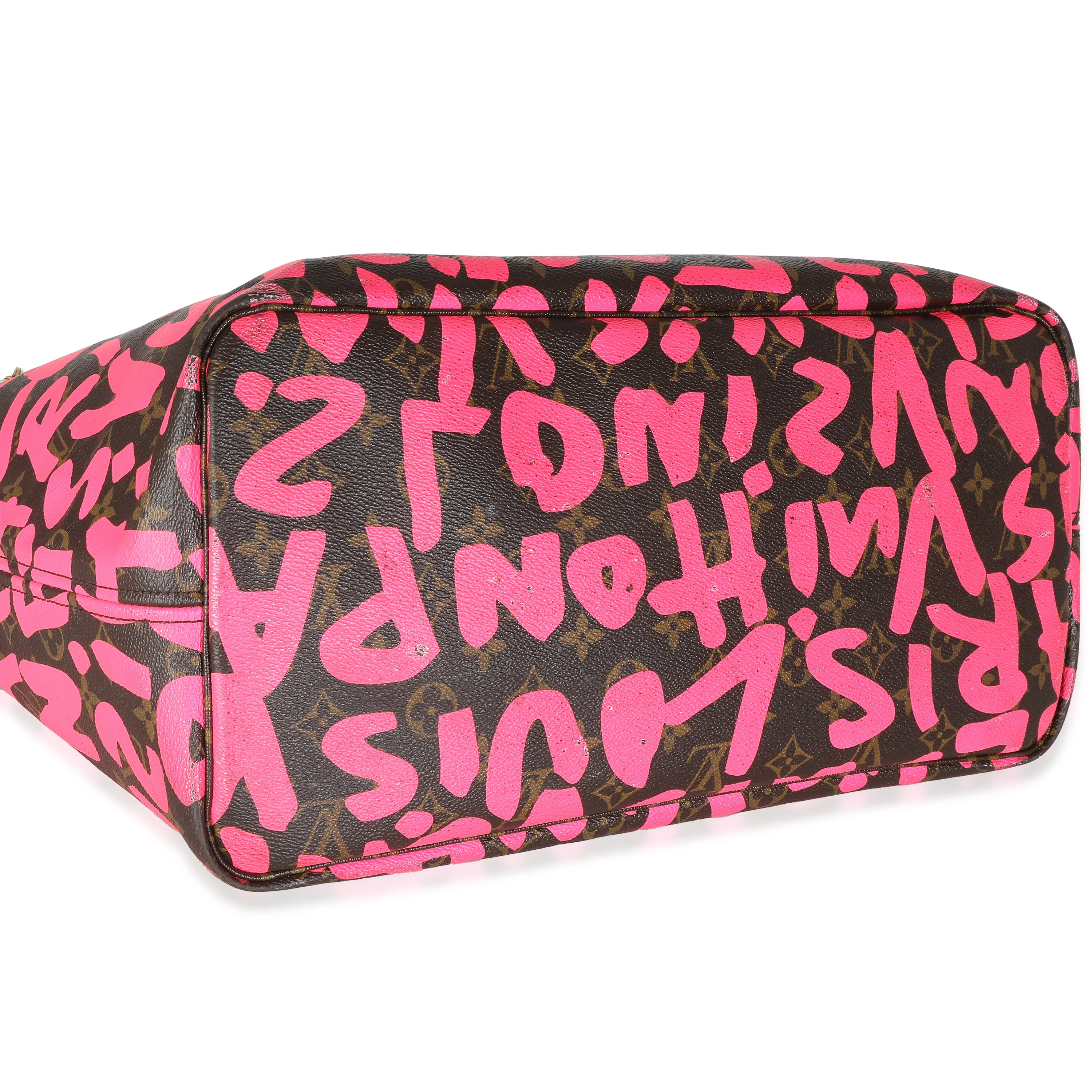 Fuchsia Graffiti Monogram Canvas Neverfull GM - Image 7