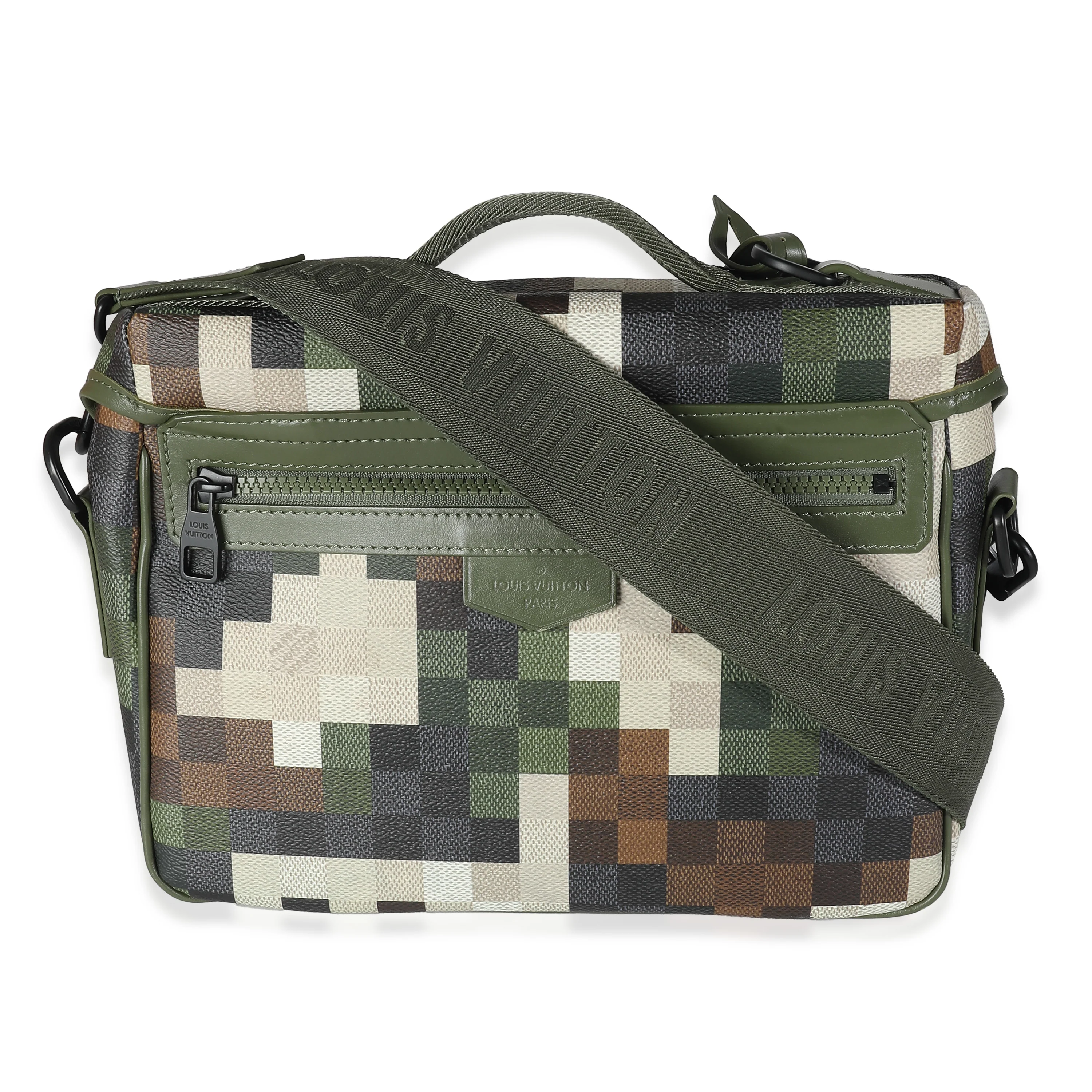 Green Damoflage Canvas LV Trail Messenger - Image 4