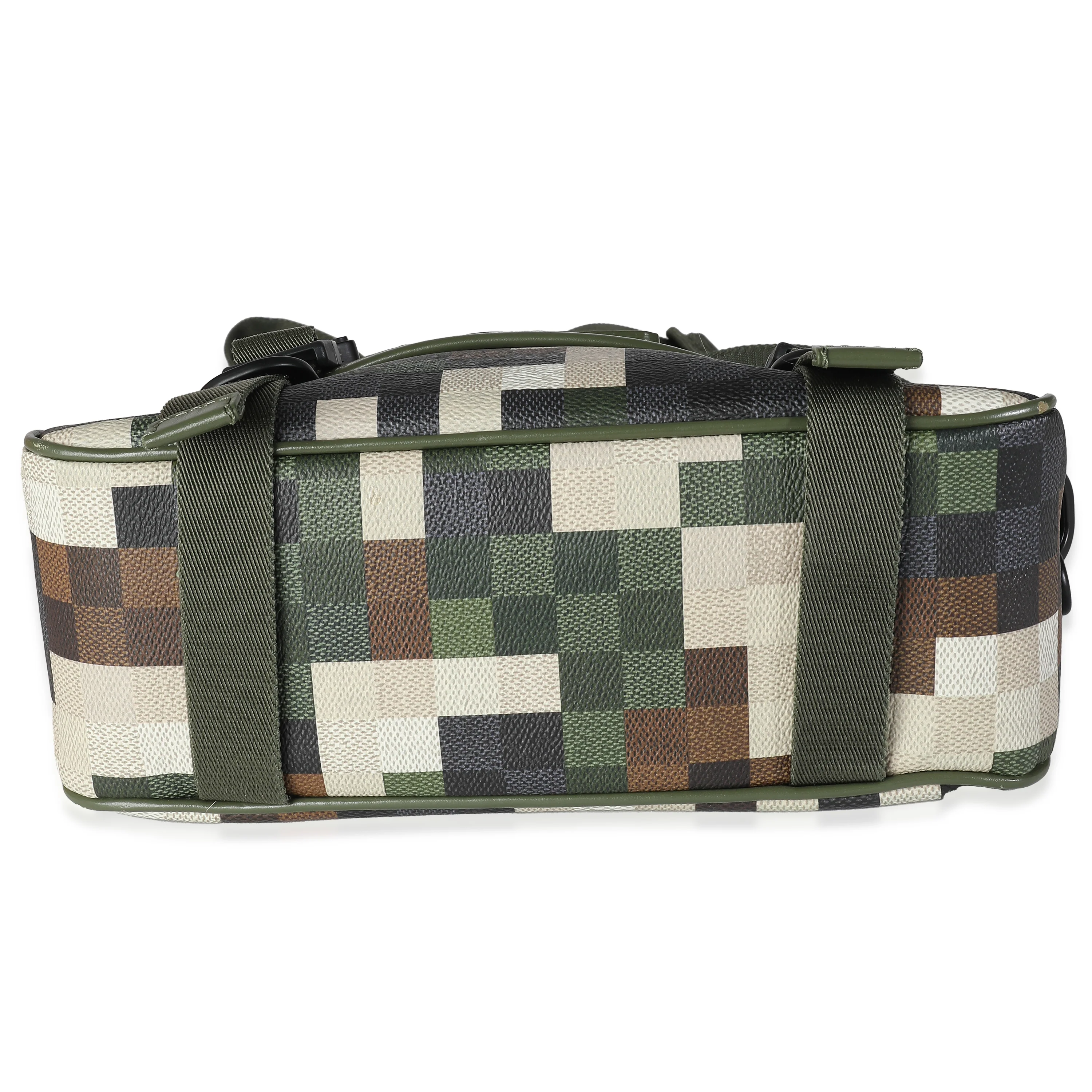 Green Damoflage Canvas LV Trail Messenger - Image 5