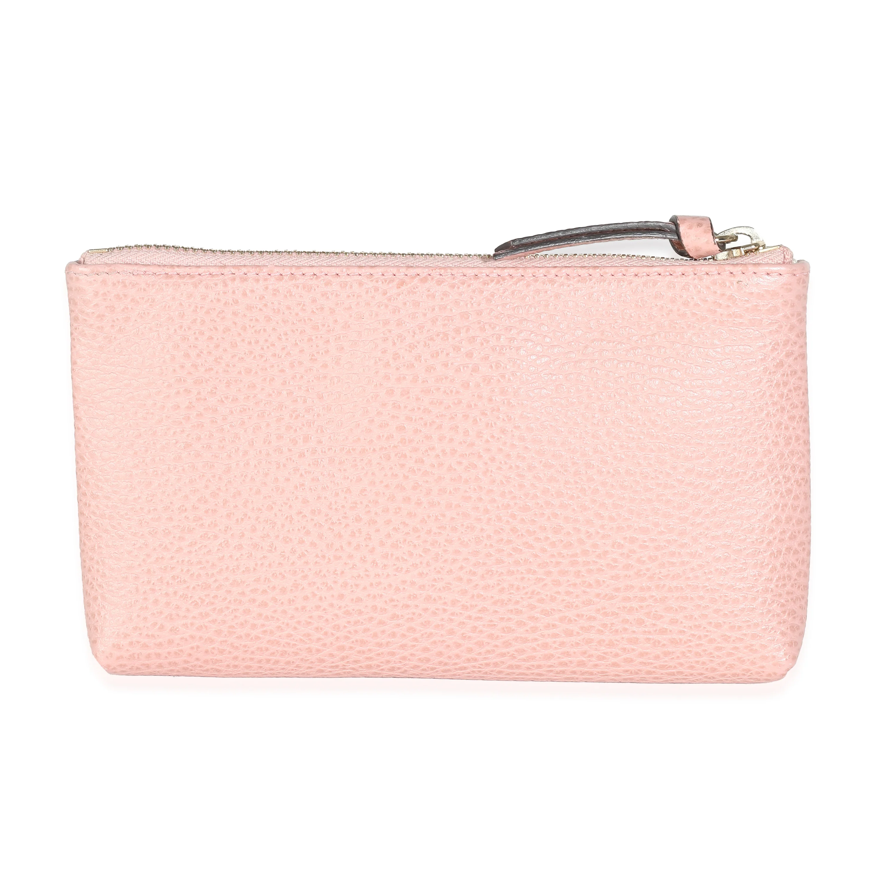 Pink Calfskin Swing Zip Pouch - Image 4