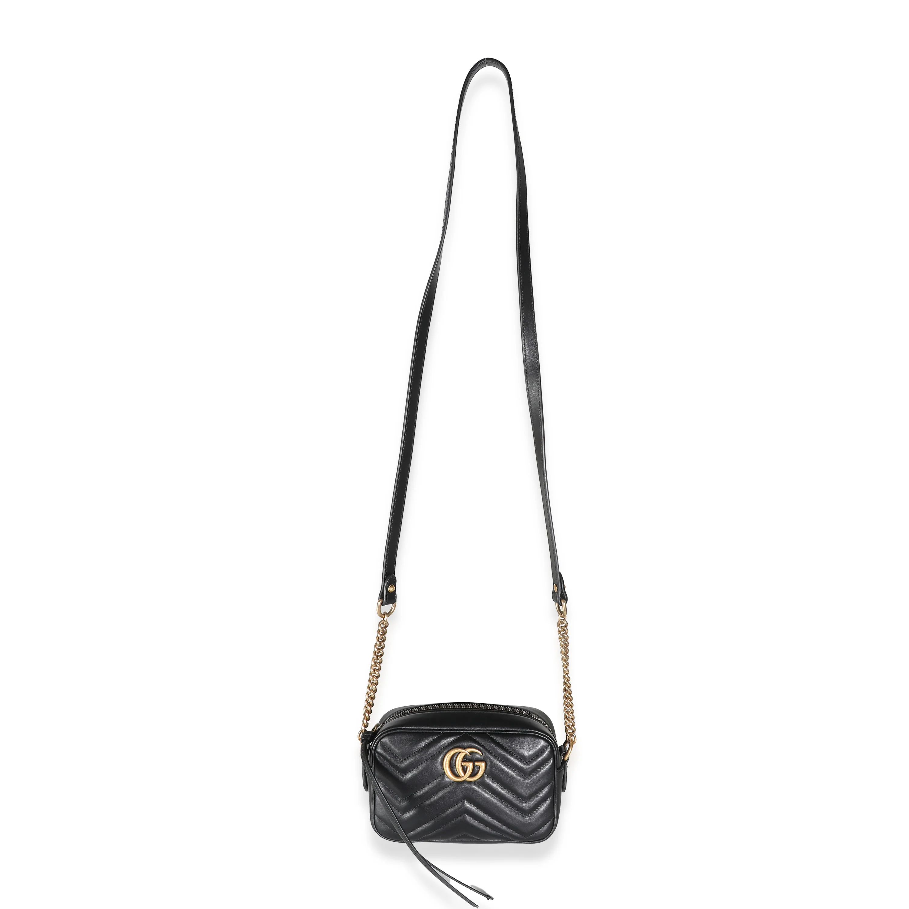 Black Matelasse Mini GG Marmont Camera Bag - Image 8