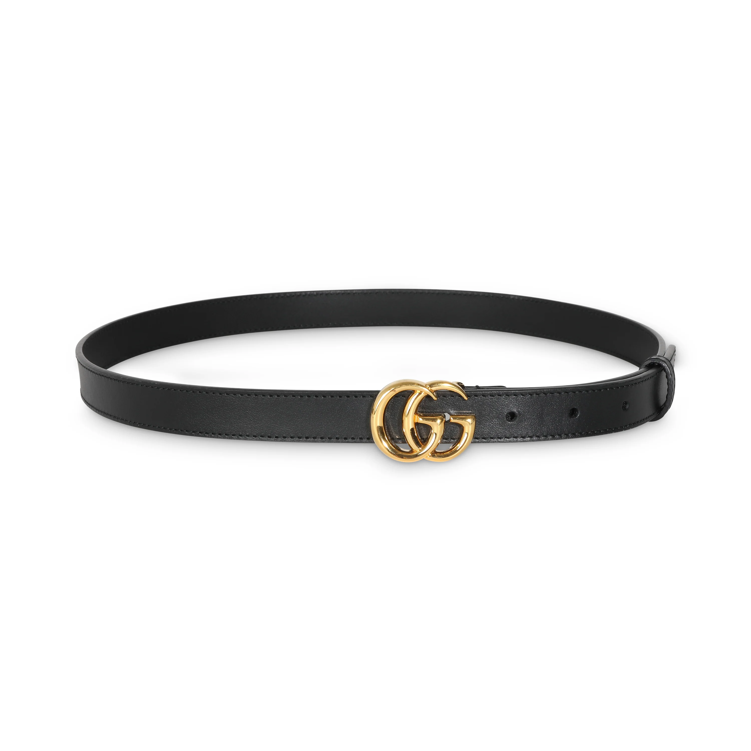 Black Leather Interlocking GG Belt 85/34 - Image 2