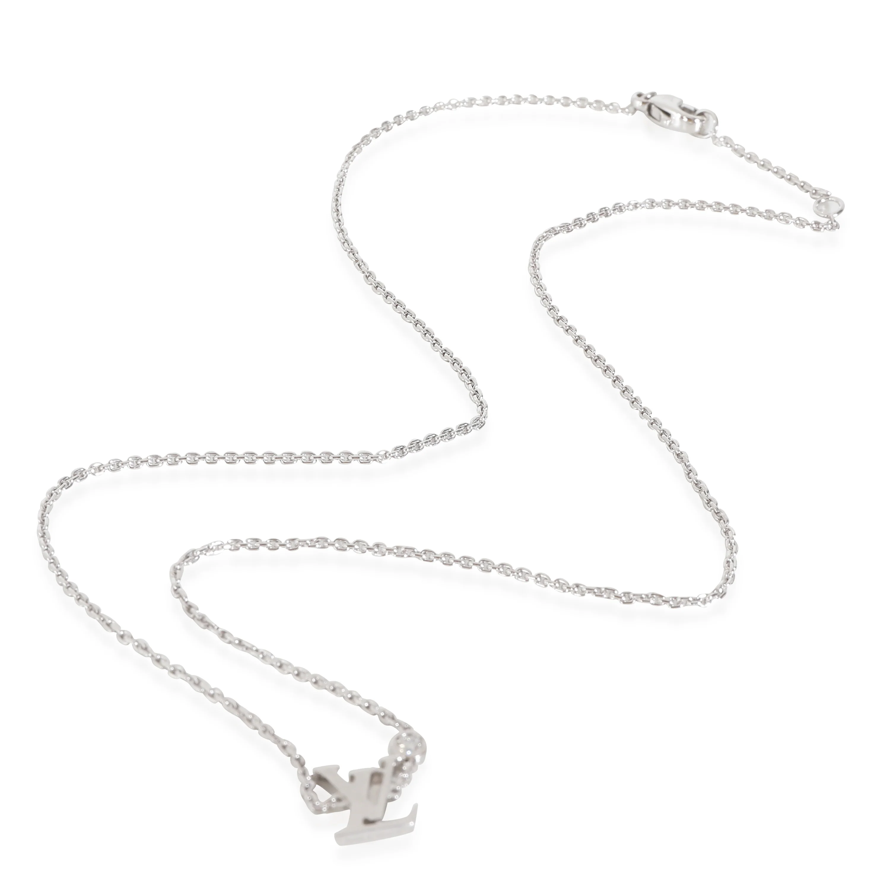 Idylle Blossom Necklace in 18k White Gold 0.03 CTW - Image 2