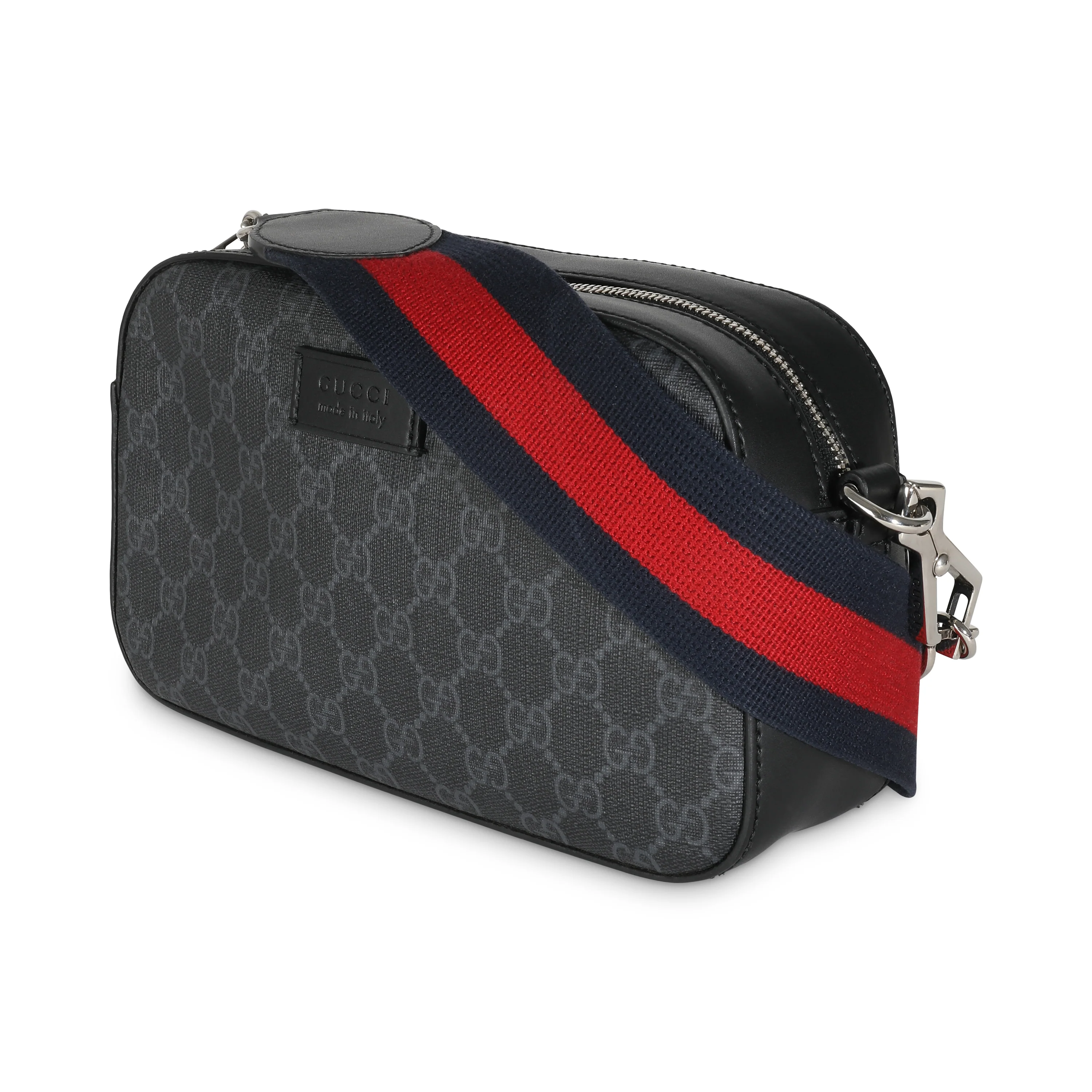 Black GG Supreme Monogram Web Camera Bag - Image 2