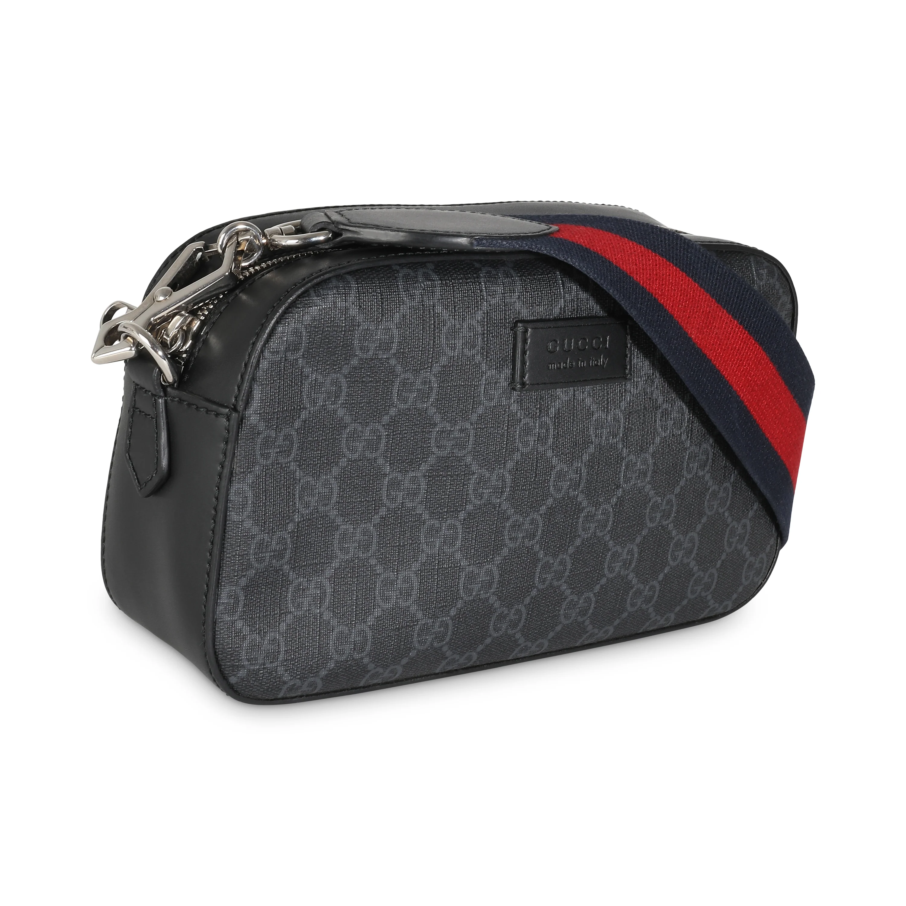 Black GG Supreme Monogram Web Camera Bag - Image 3