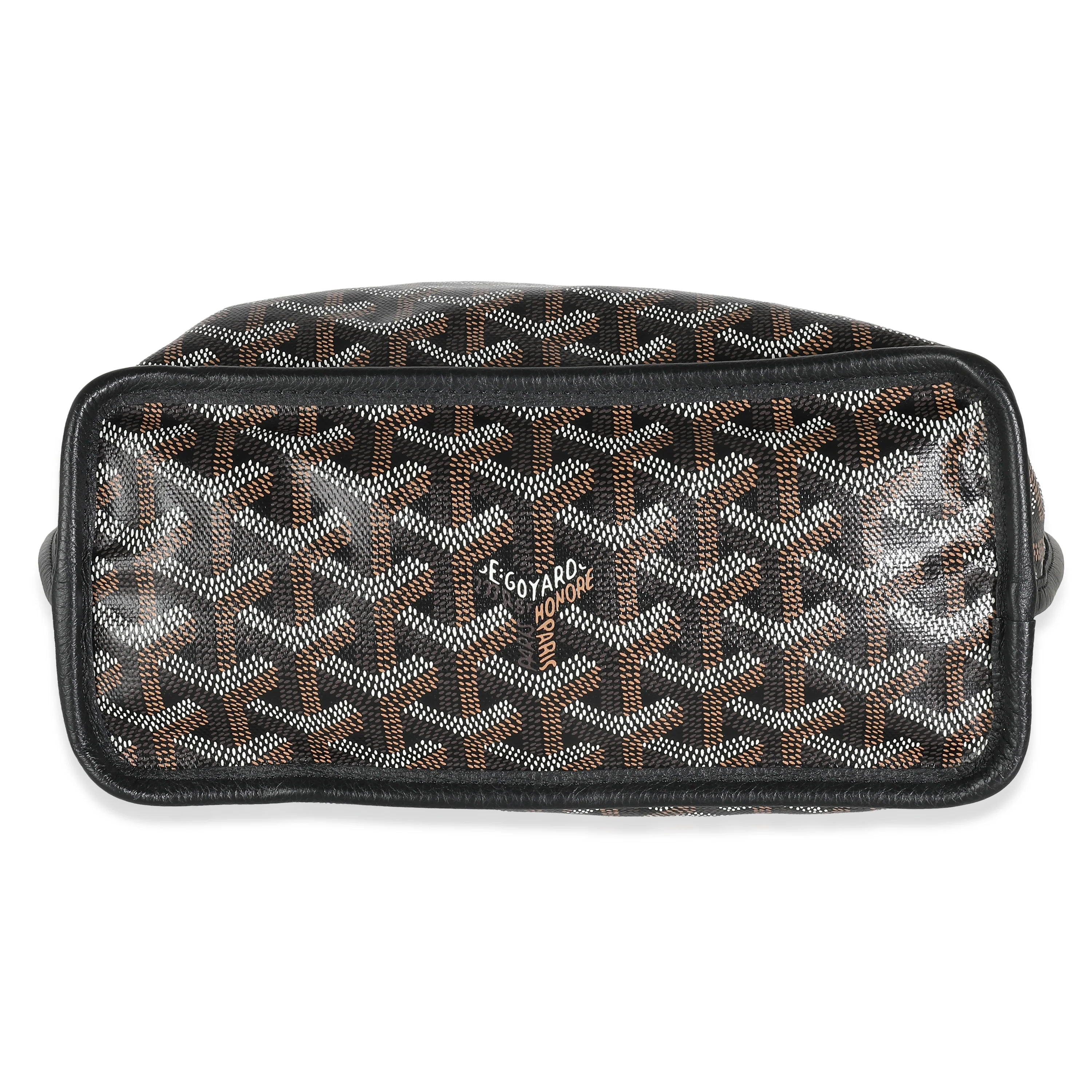Black Goyardine Canvas Reversible Mini Anjou - Image 5