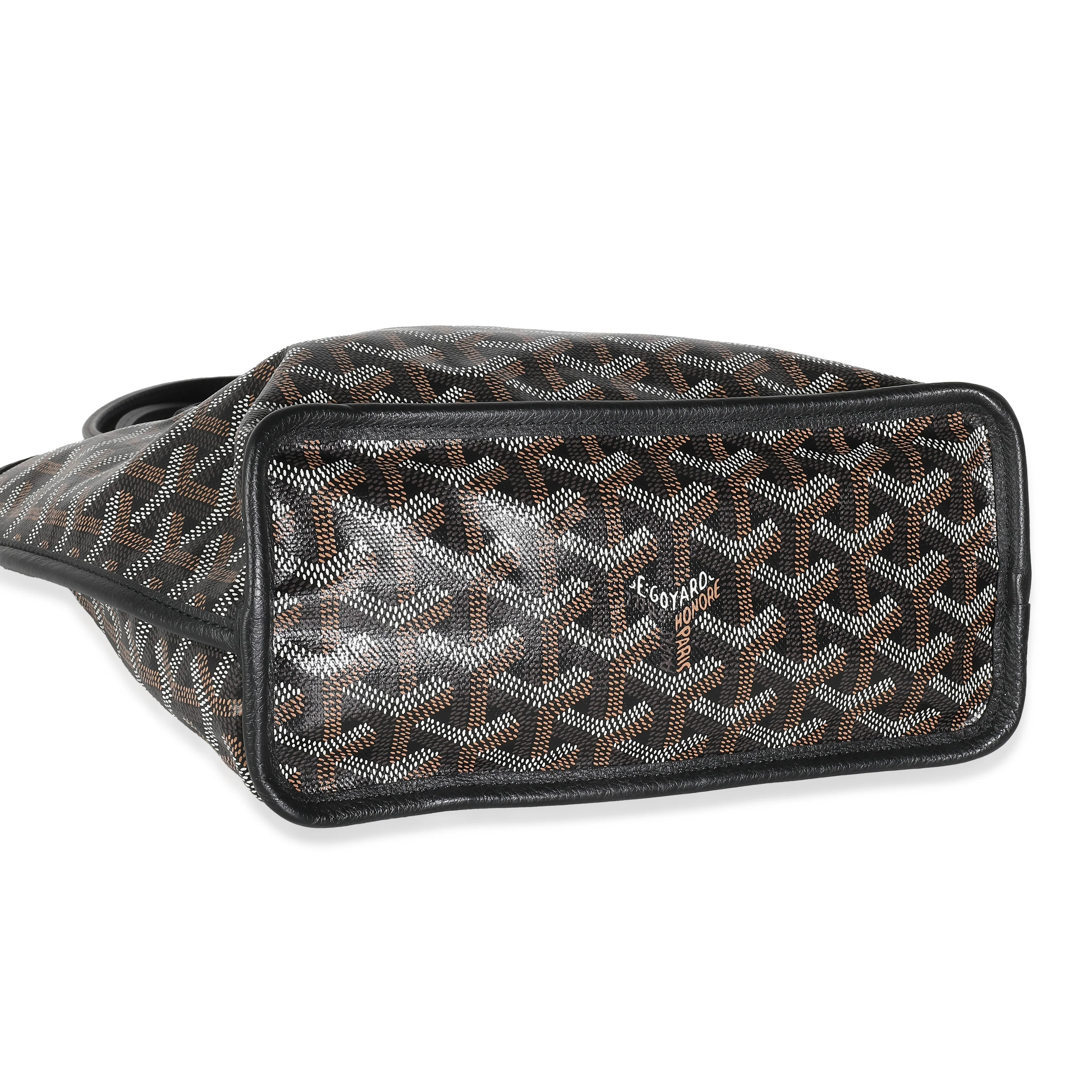 Black Goyardine Canvas Reversible Mini Anjou - Image 6