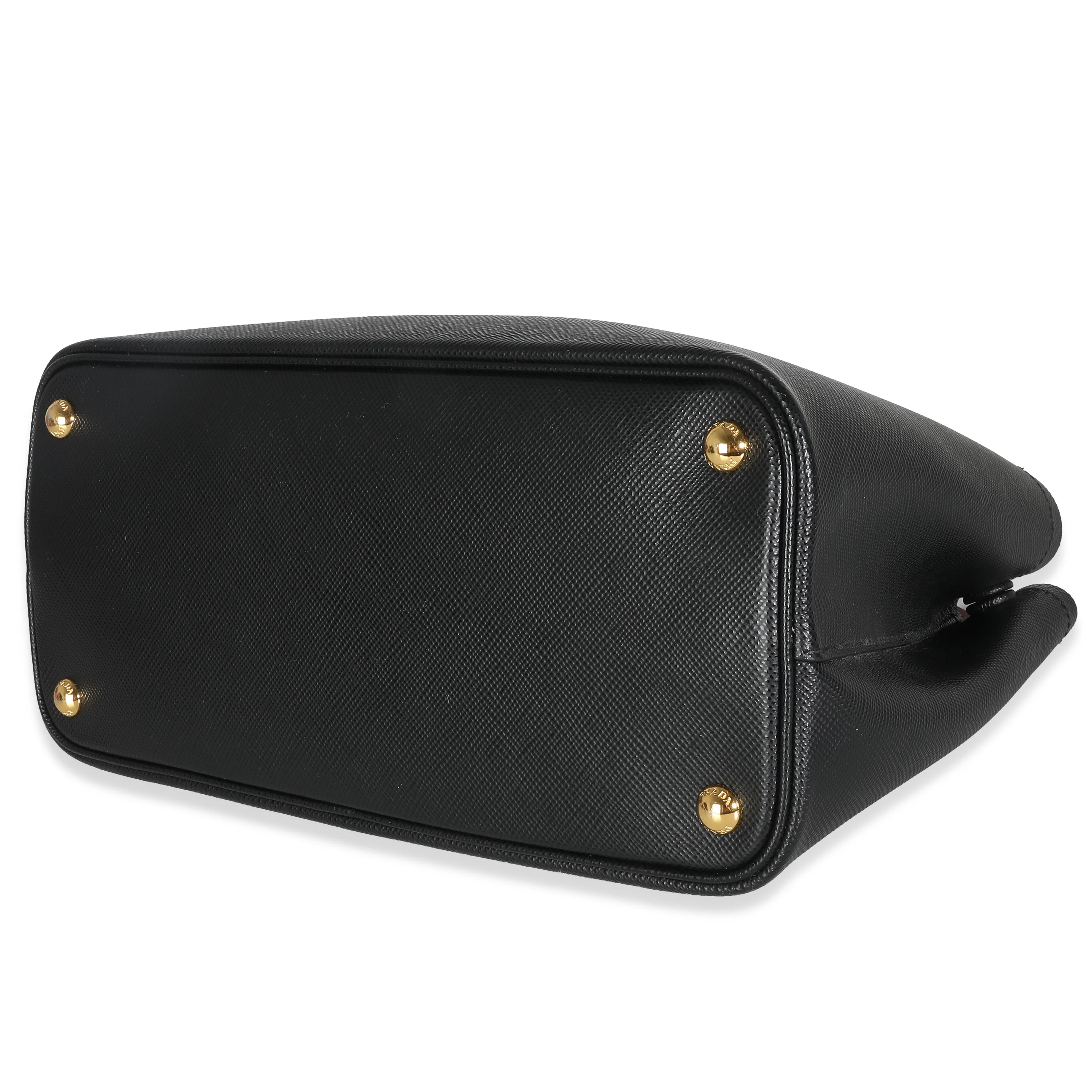 Black Saffiano Cuir Medium Double Tote - Image 7