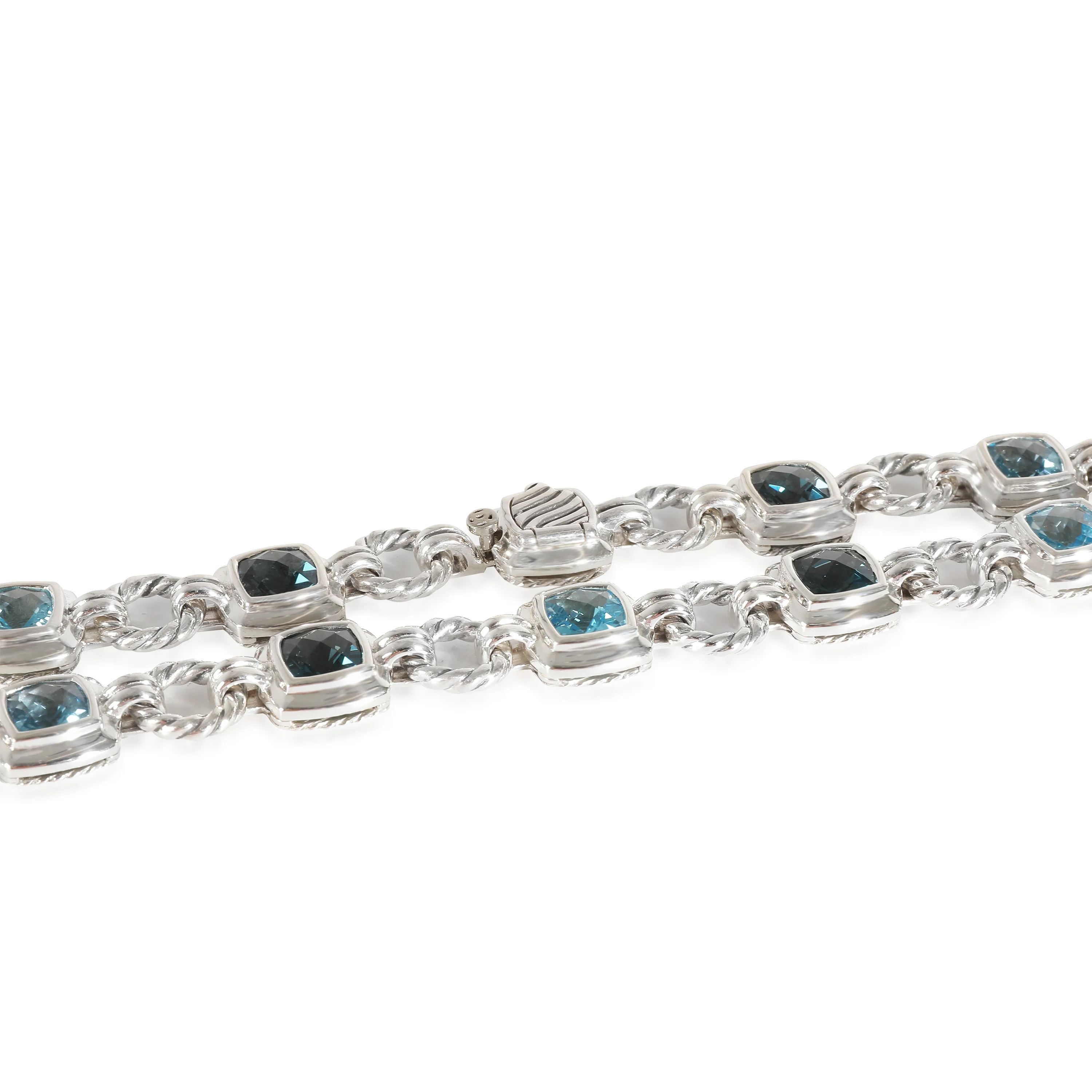 Chiclet Topaz Necklace in Sterling Silver - Image 3