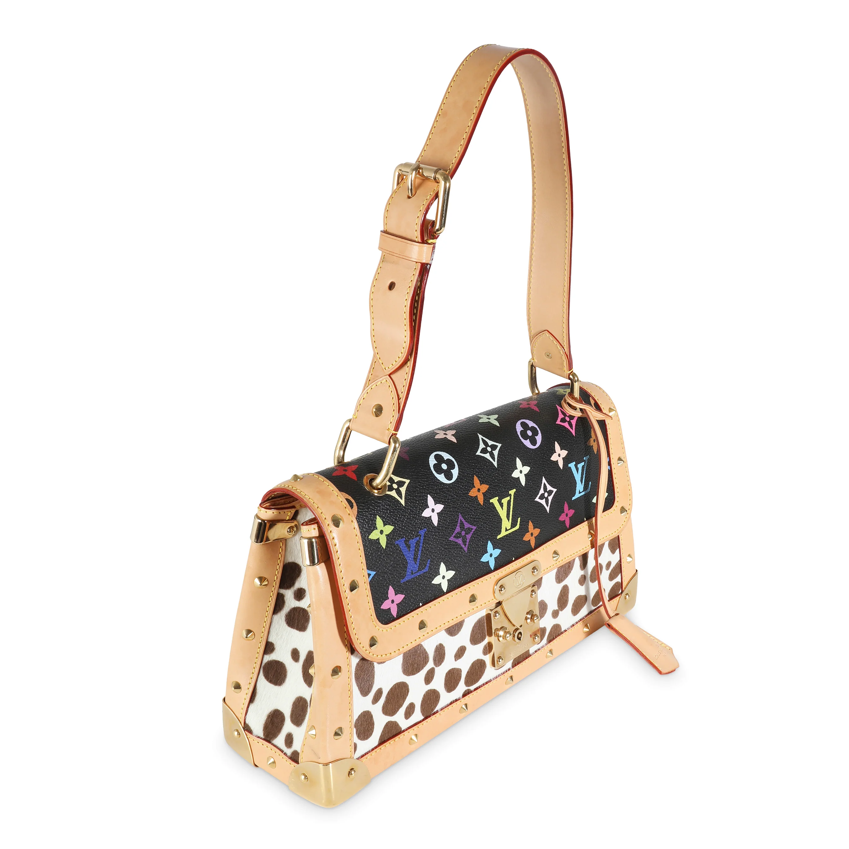 Black Multicolor Monogram Canvas Dalmatian Sac Rabat - Image 3
