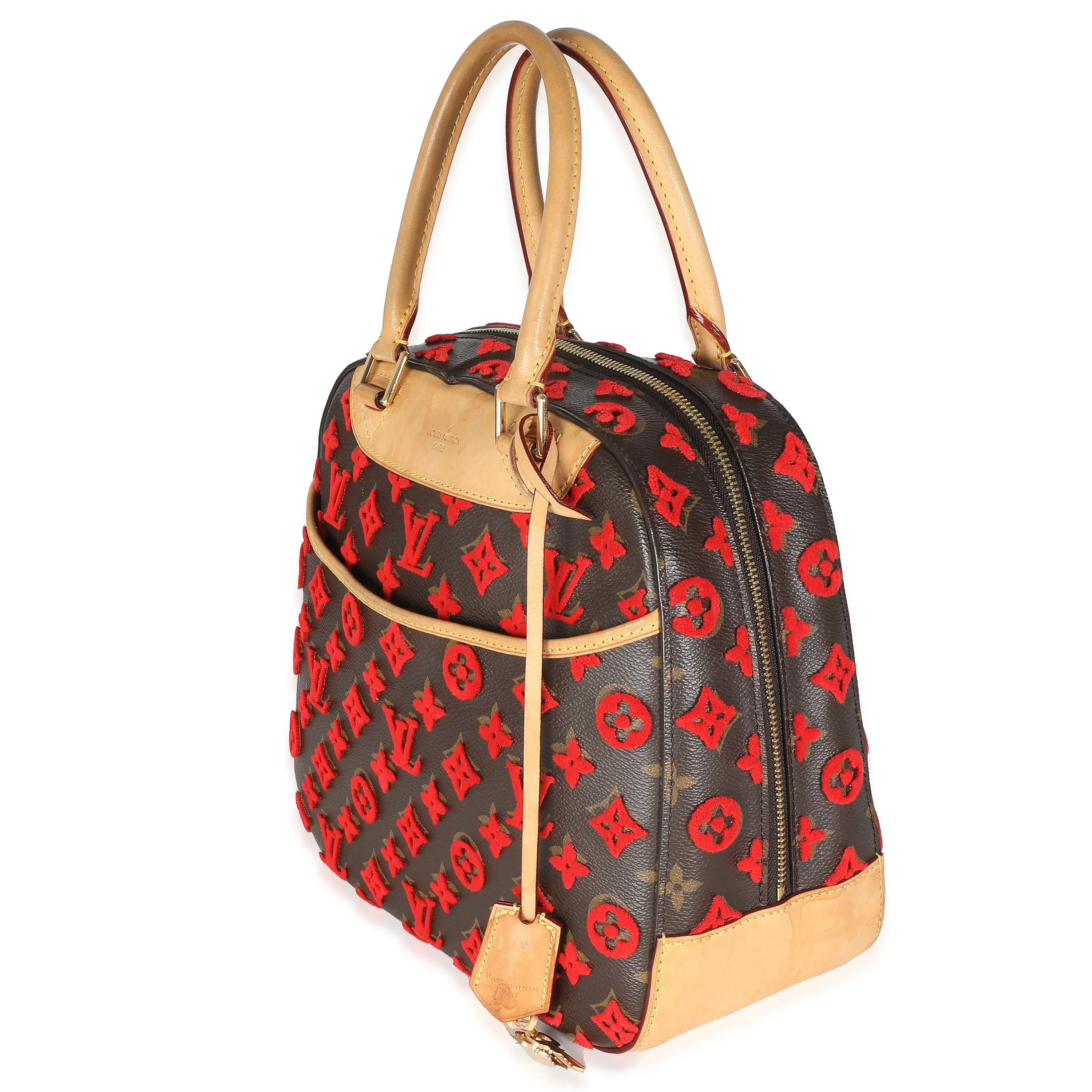 Red Tuffetage Monogram Canvas Deauville Cube - Image 3