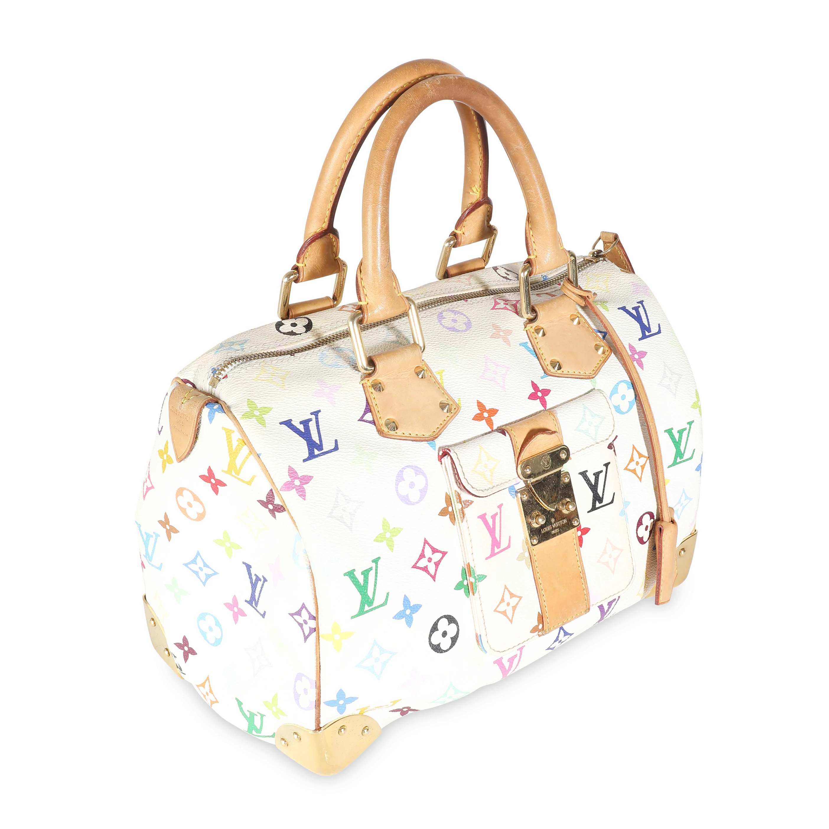 White Multicolor Canvas Speedy 30 - Image 3