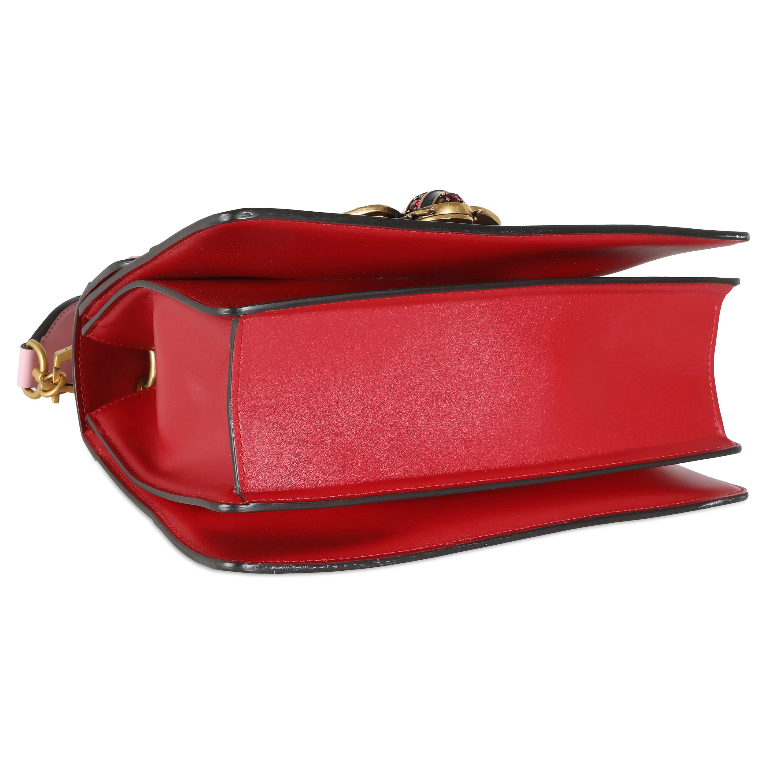 Tri Color Calfskin Sylvie Web Small Queen Margaret Top Handle Bag - Image 6