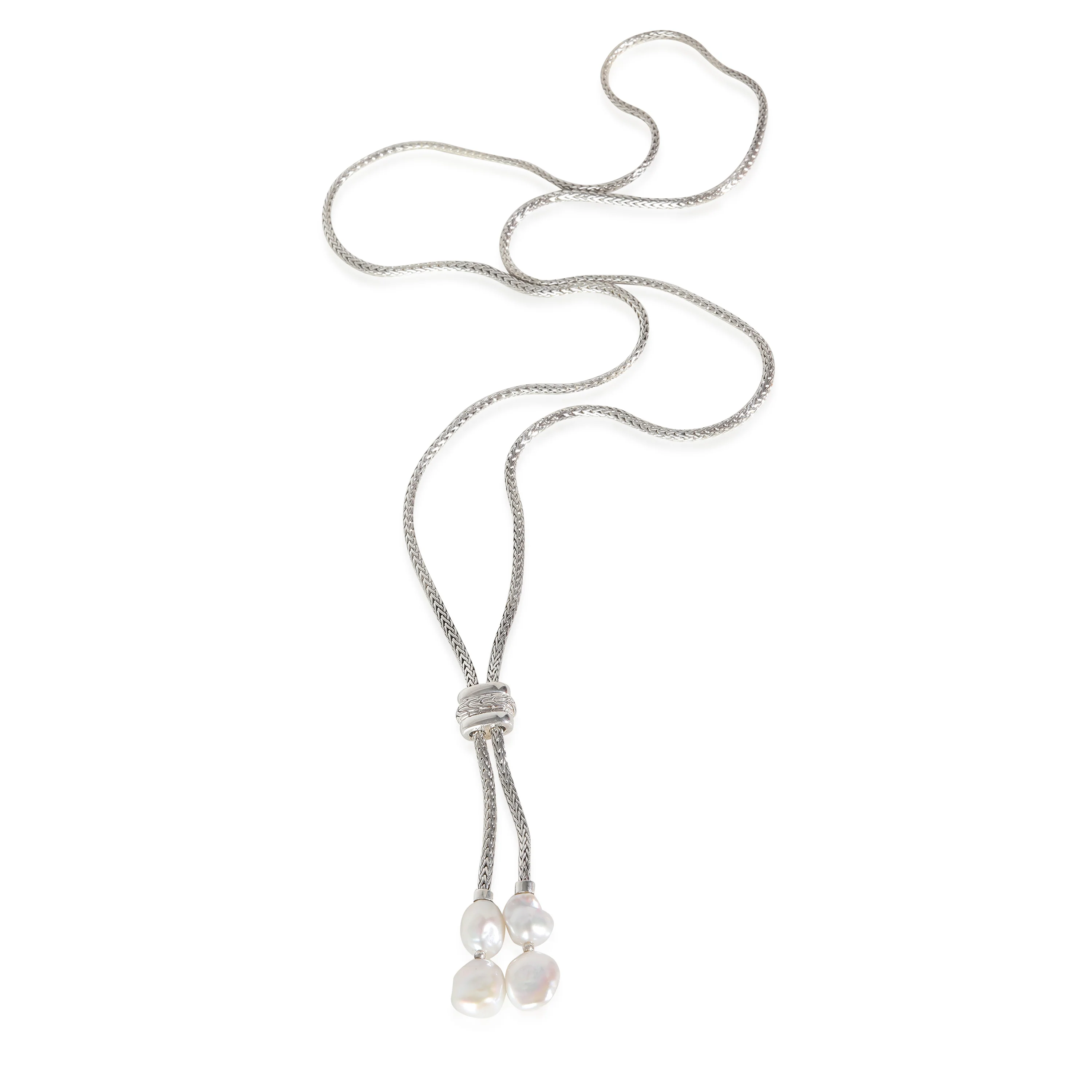 John Hardy Classic Chain Cultured Freshwater Pearl in Sterling Silver - Image 2