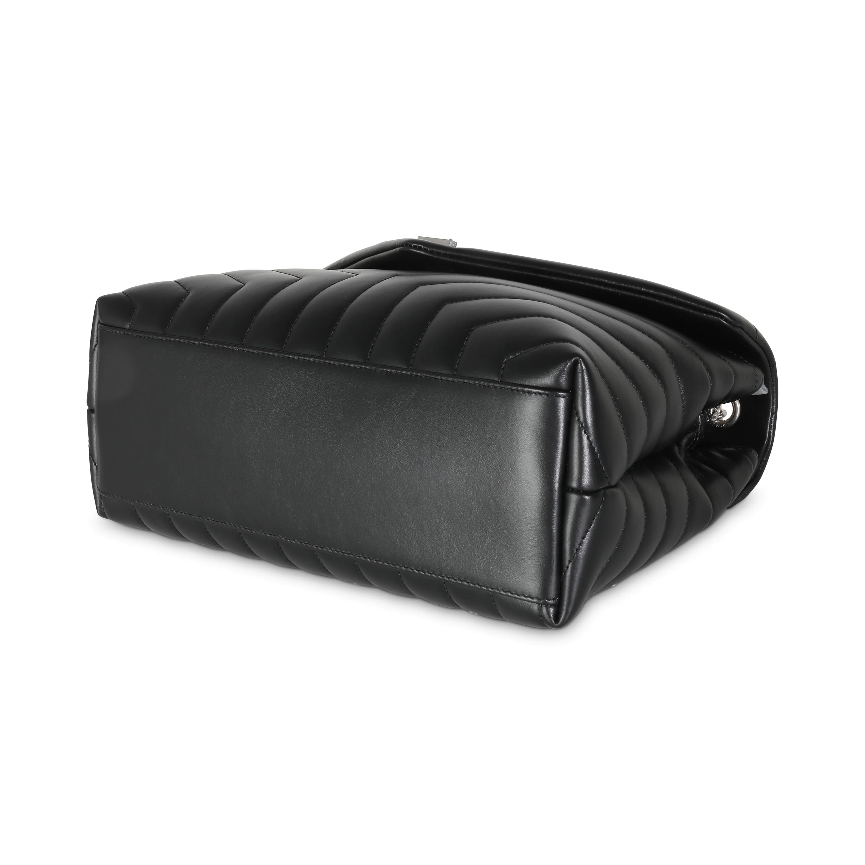 Black Matelassé Lambskin Medium Loulou - Image 7