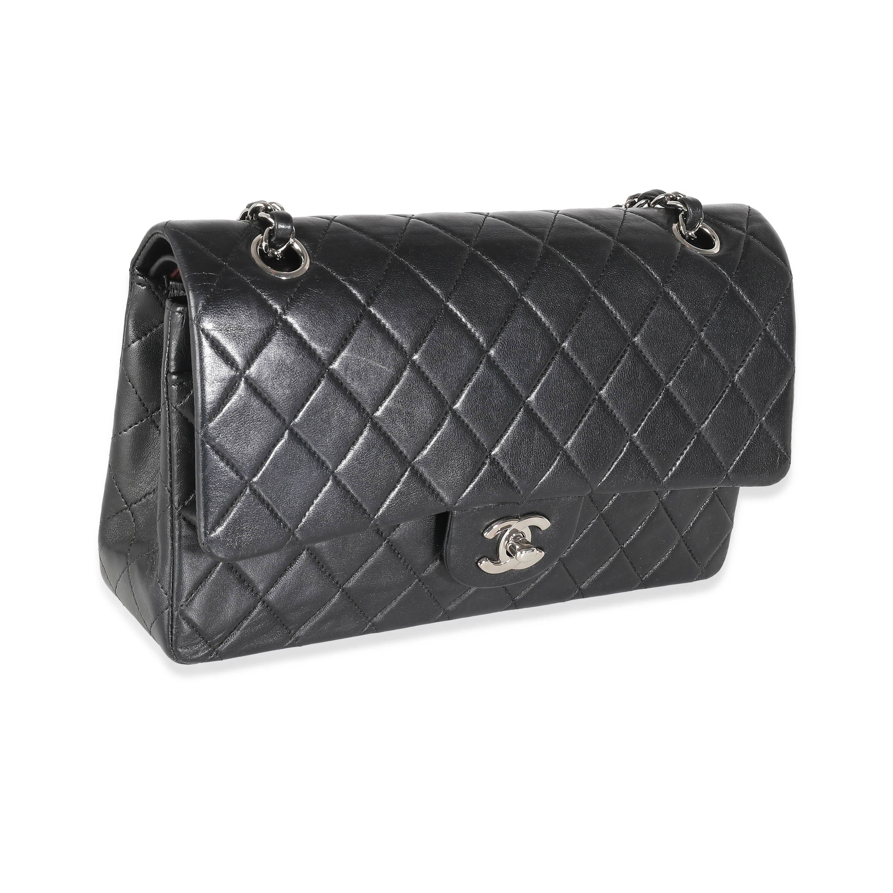 Black Quilted Lambskin Medium Classic Double Flap Bag - Image 3