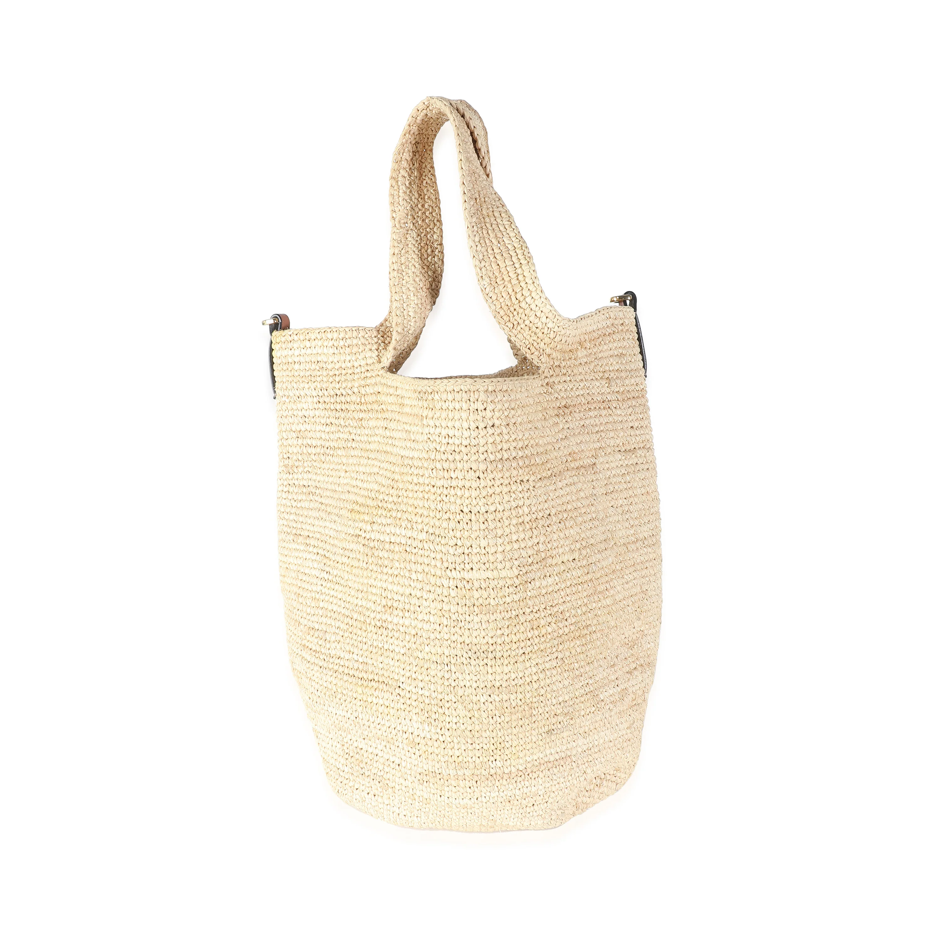 Natural Tan Raffia Mini Slit Bag - Image 3