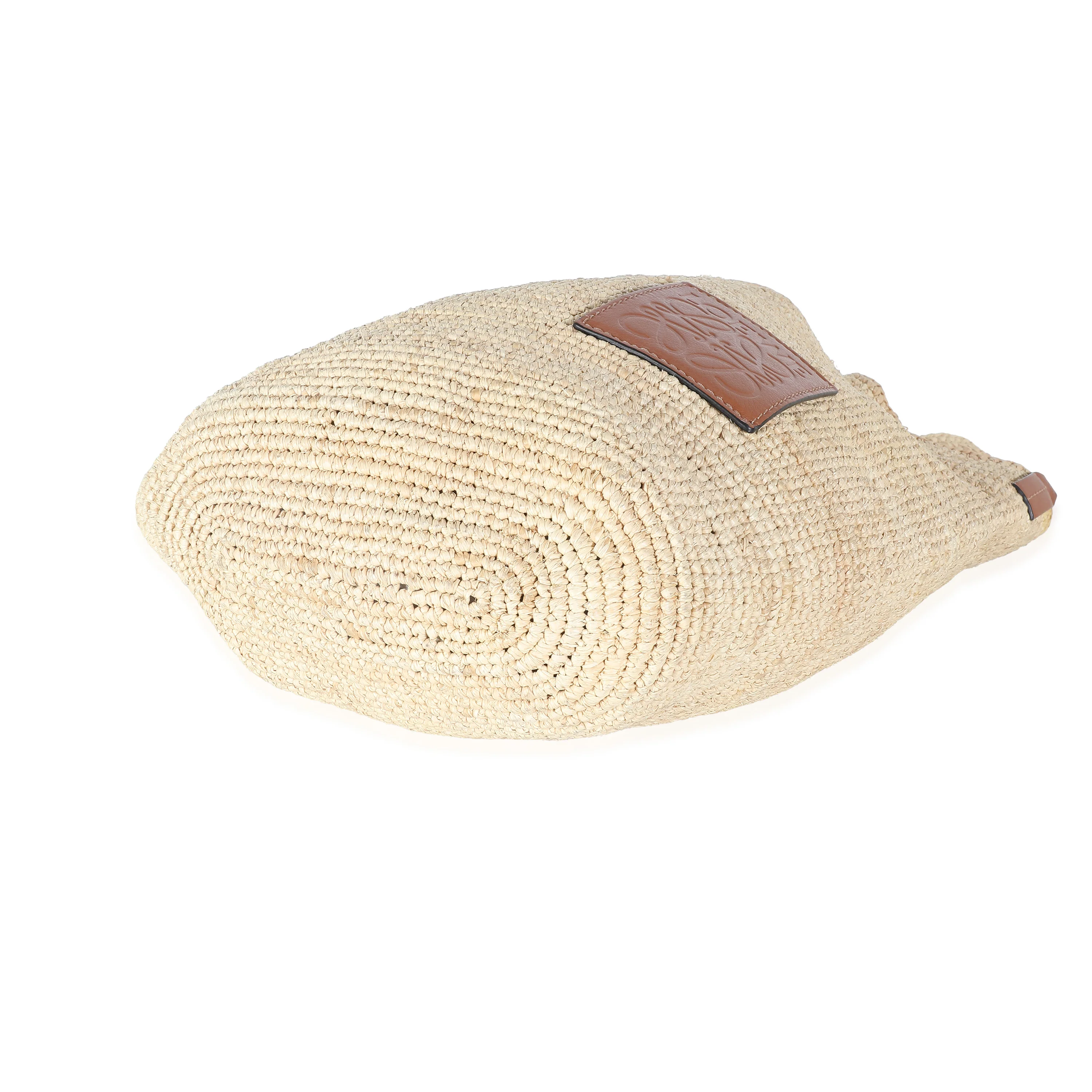 Natural Tan Raffia Mini Slit Bag - Image 6