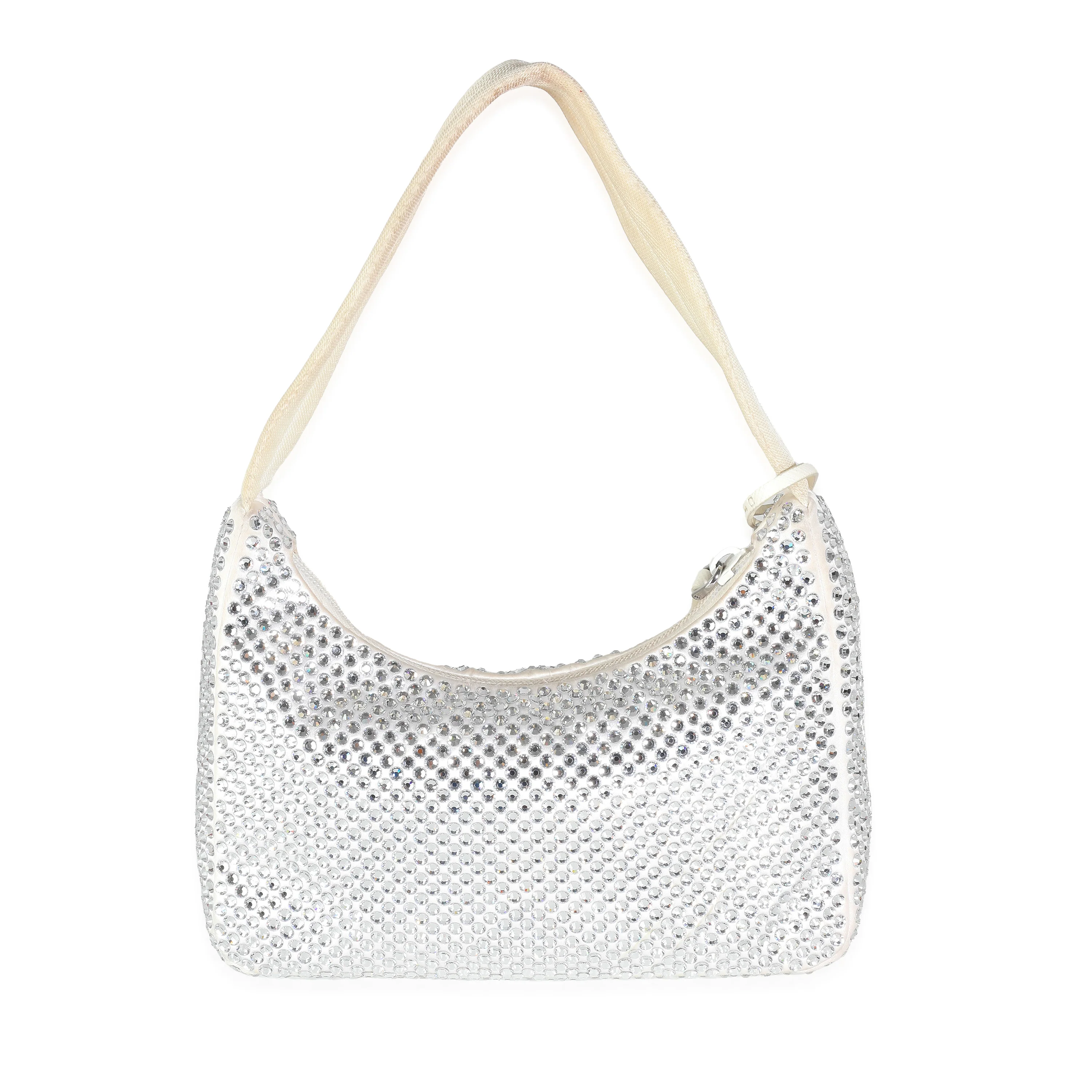 White Satin Crystals Re-Edition 2000 Mini Bag - Image 4