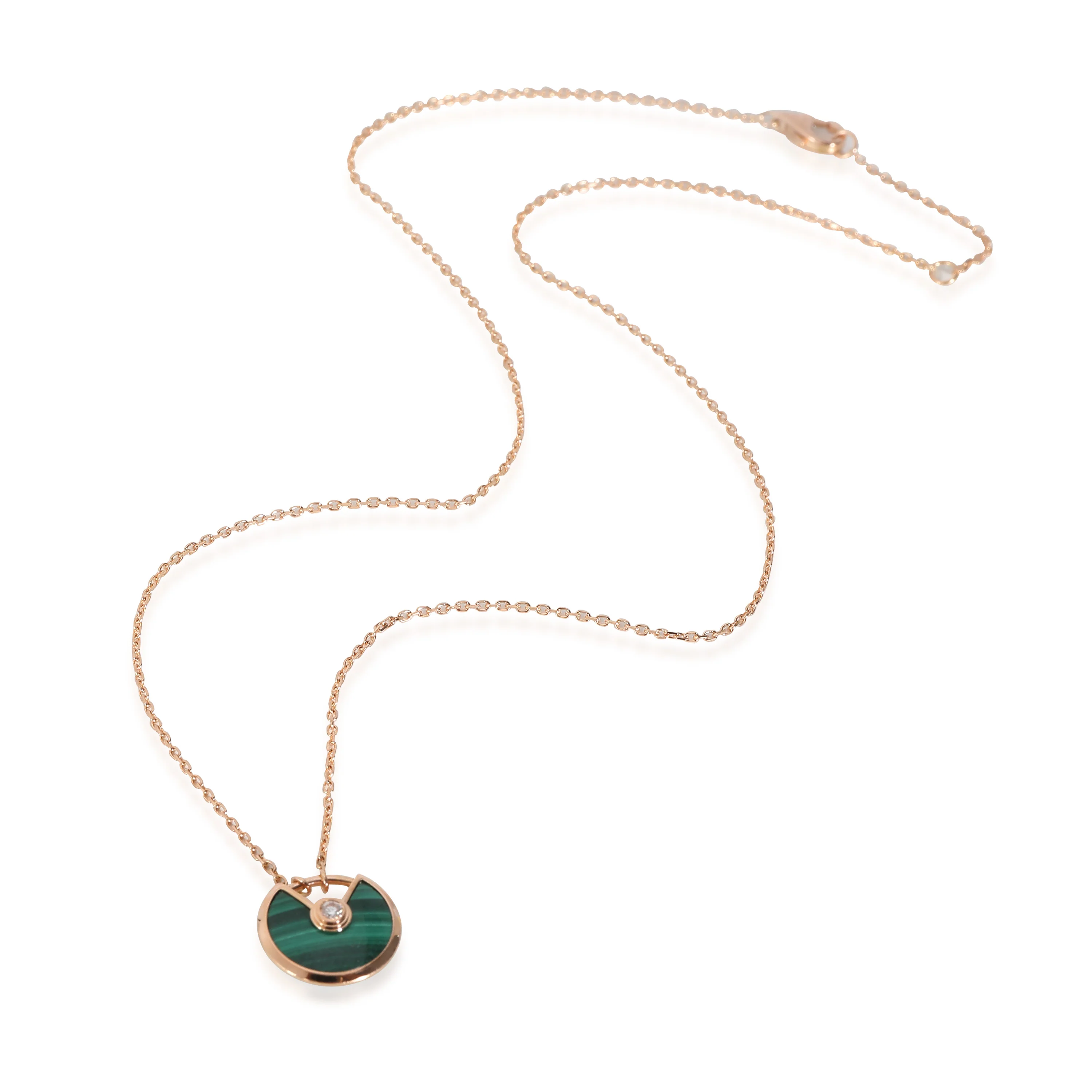 Amulette de Cartier Malachite Necklace (Rose Gold) - Image 2