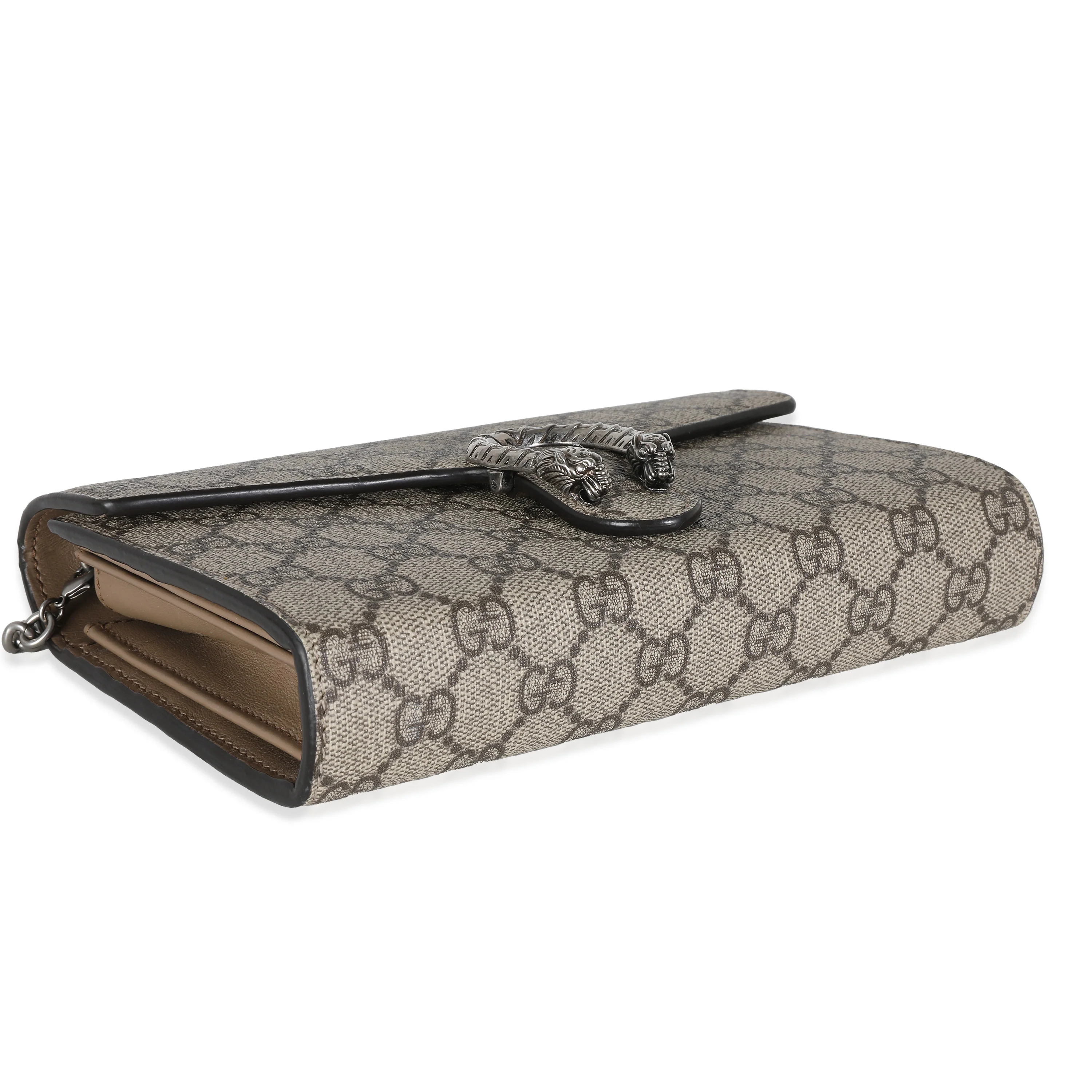 Beige GG Supreme Dionysus Chain Wallet - Image 6
