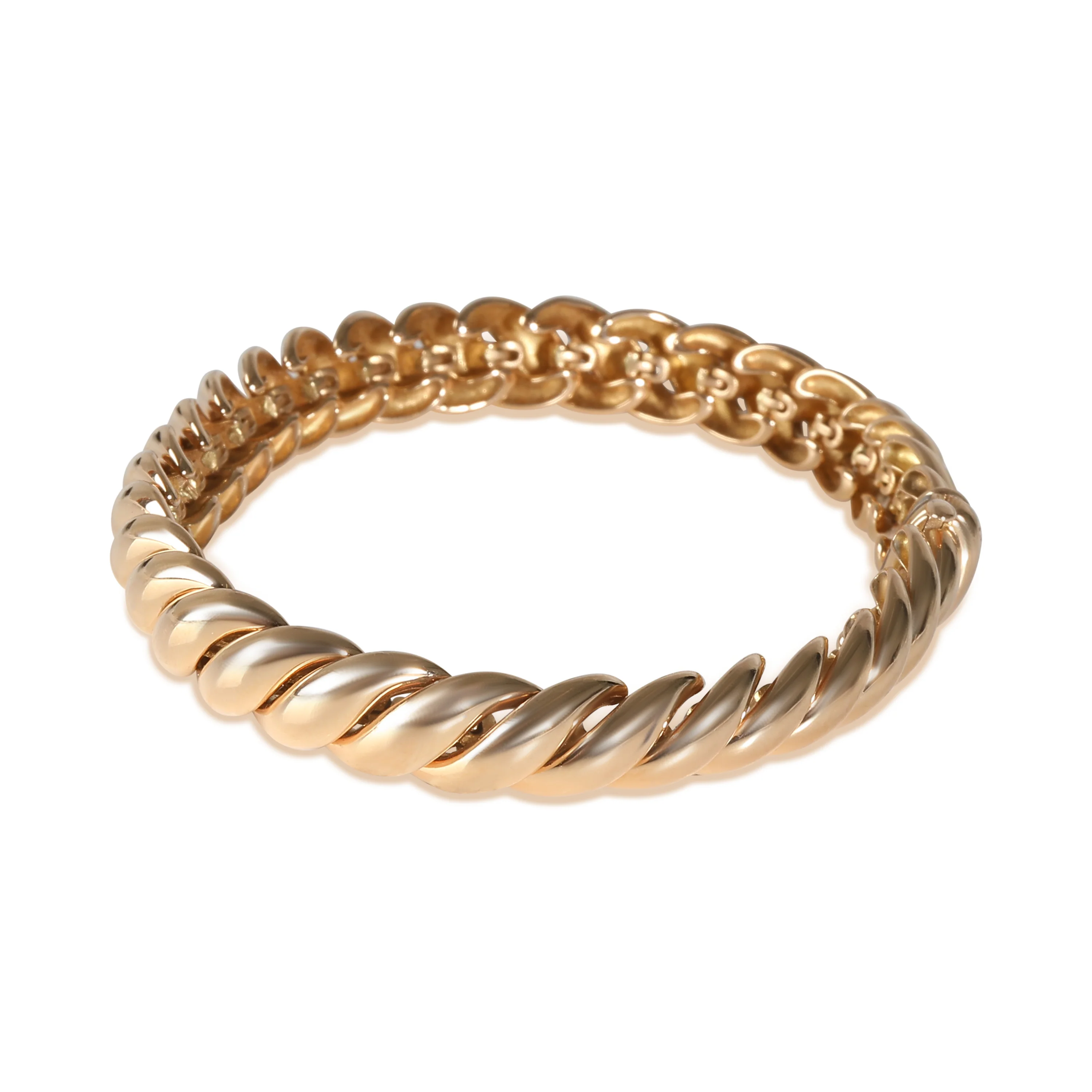 Sculpted Cable Bracelet in 18k Rose Gold - Image 2