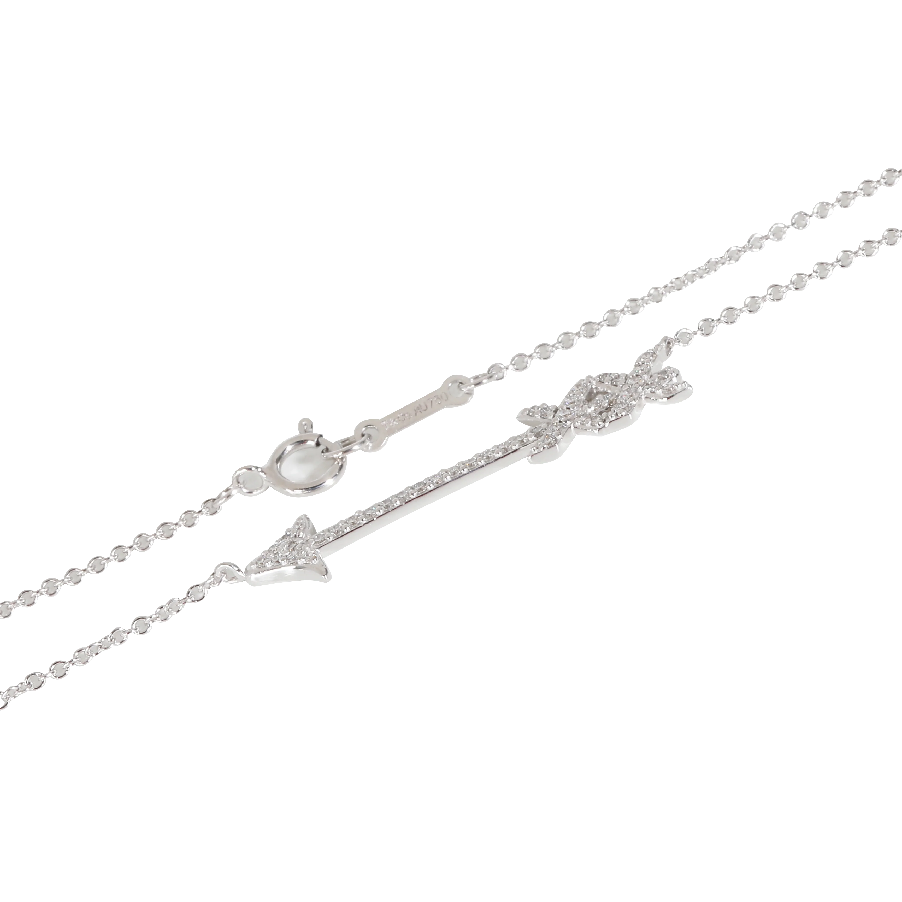 Paloma Picasso Graffiti Arrow Pendant in 18k White Gold 0.18 CTW - Image 2