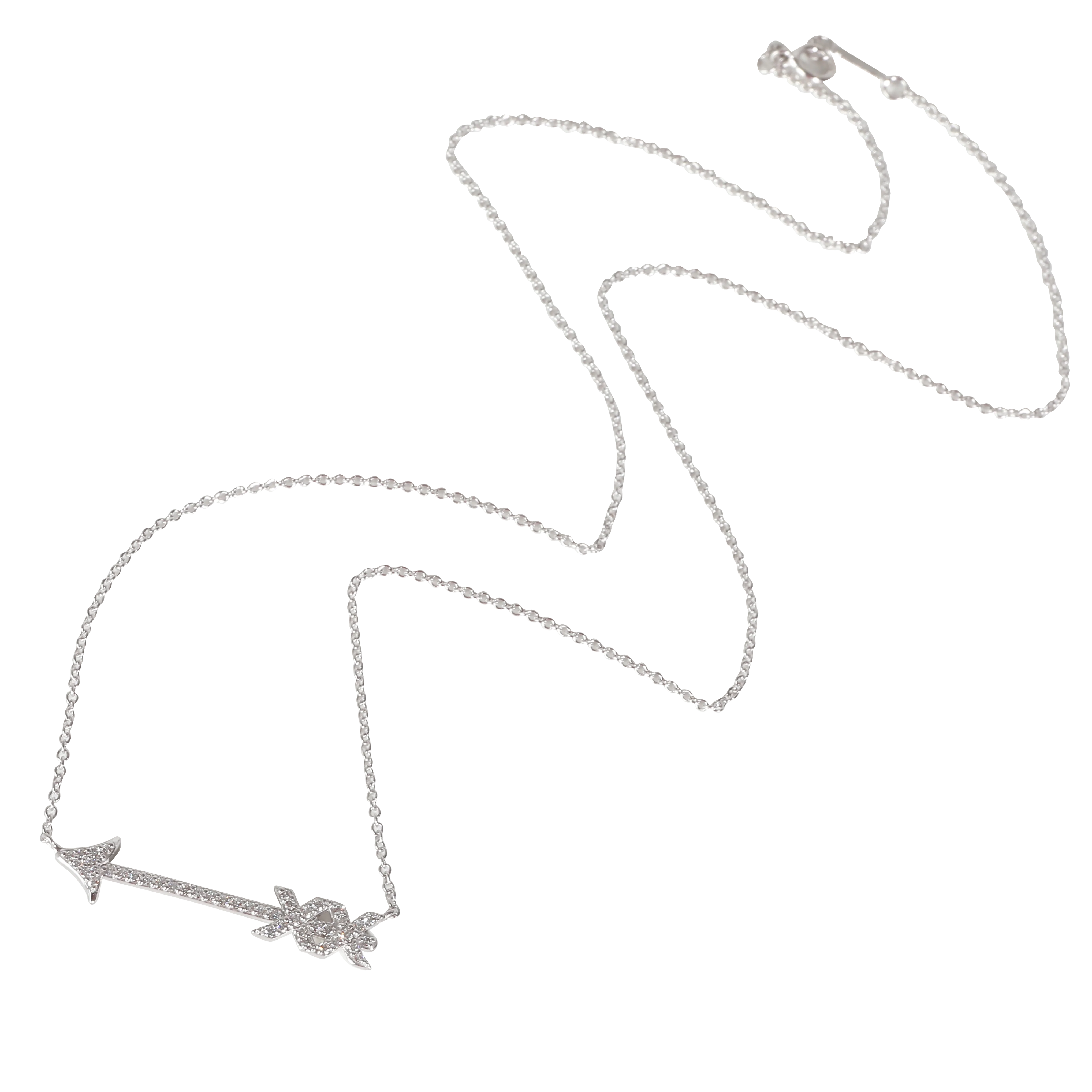 Paloma Picasso Graffiti Arrow Pendant in 18k White Gold 0.18 CTW - Image 3