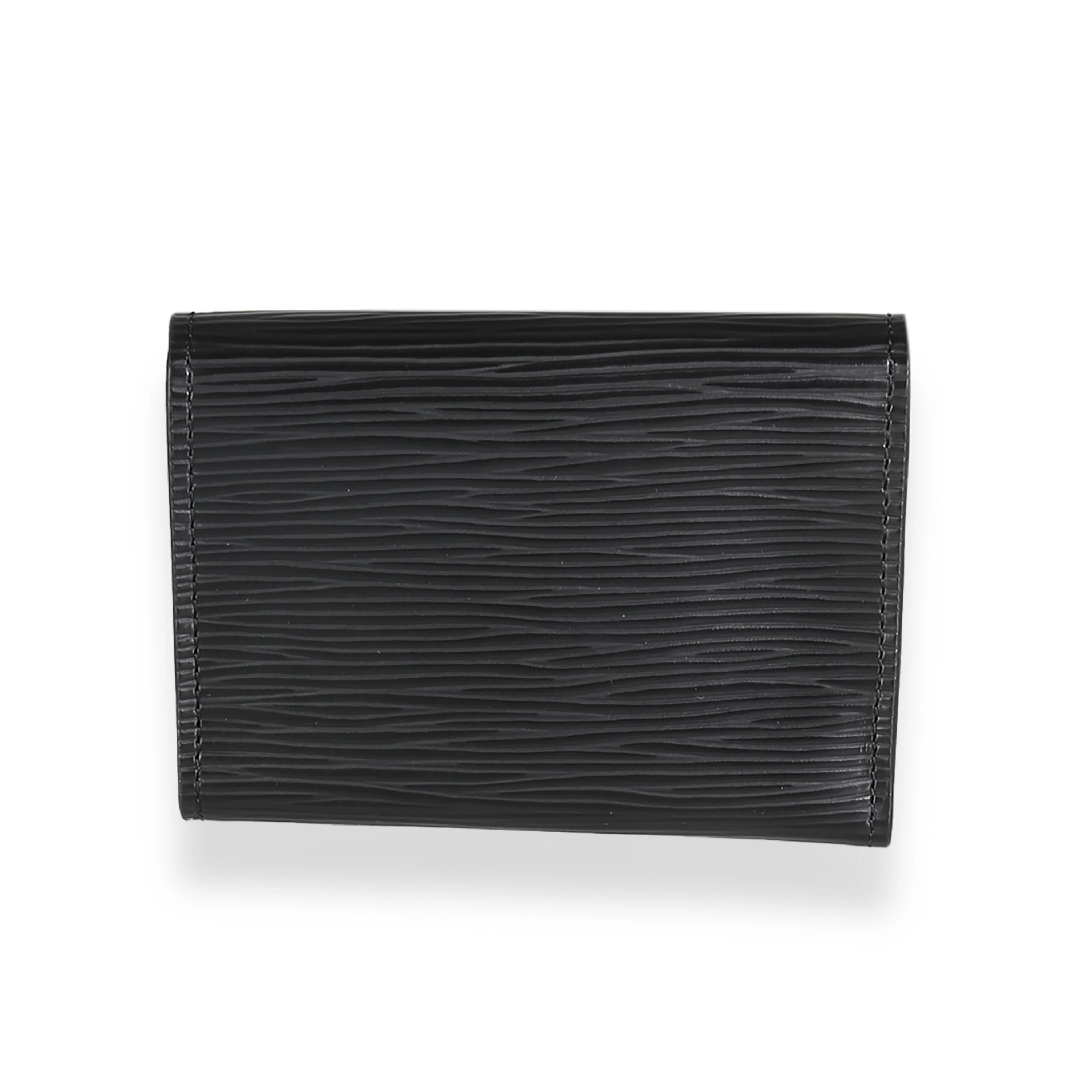 Black Epi Business Card Holder - Image 4