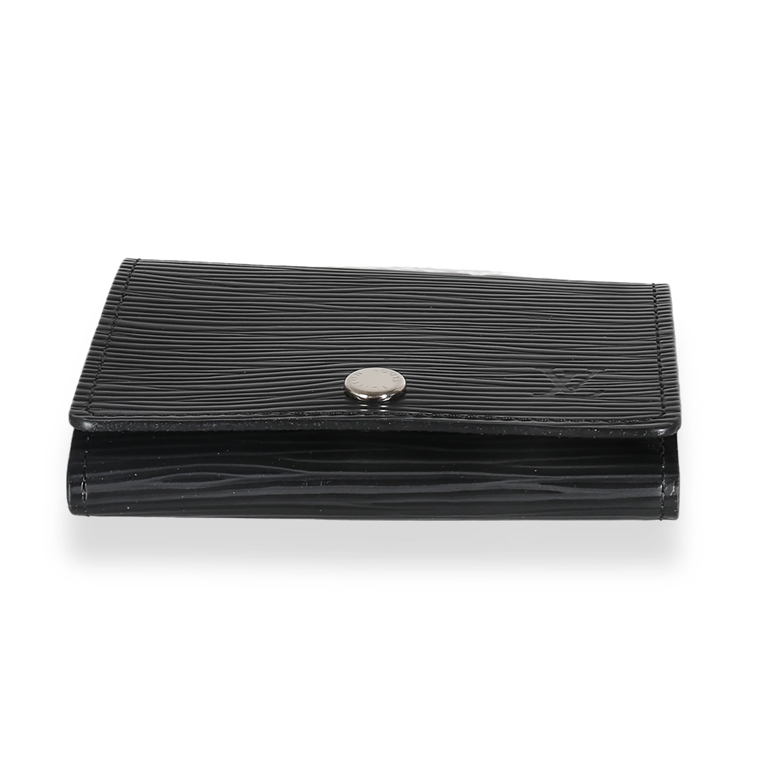 Black Epi Business Card Holder - Image 5