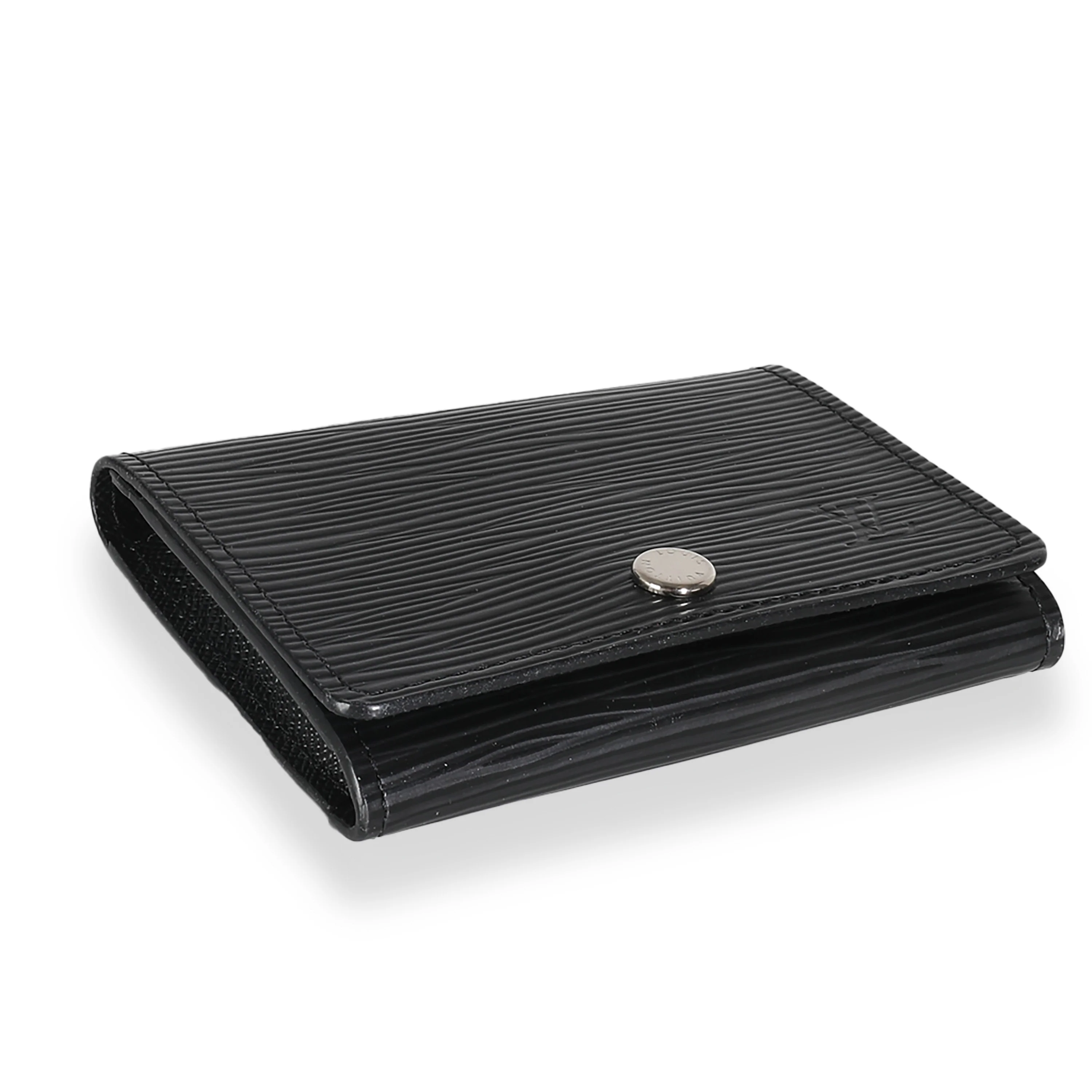 Black Epi Business Card Holder - Image 6