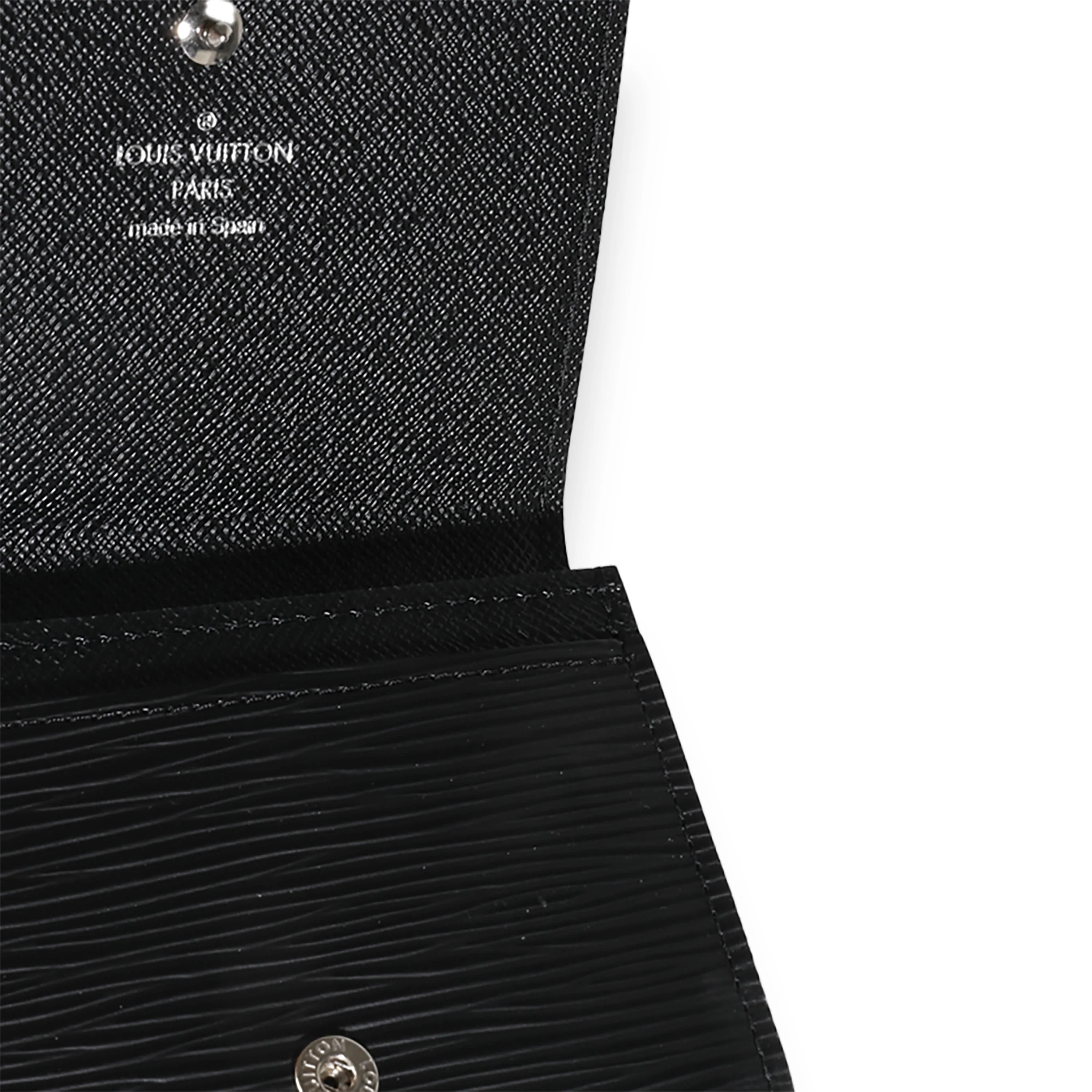 Black Epi Business Card Holder - Image 8