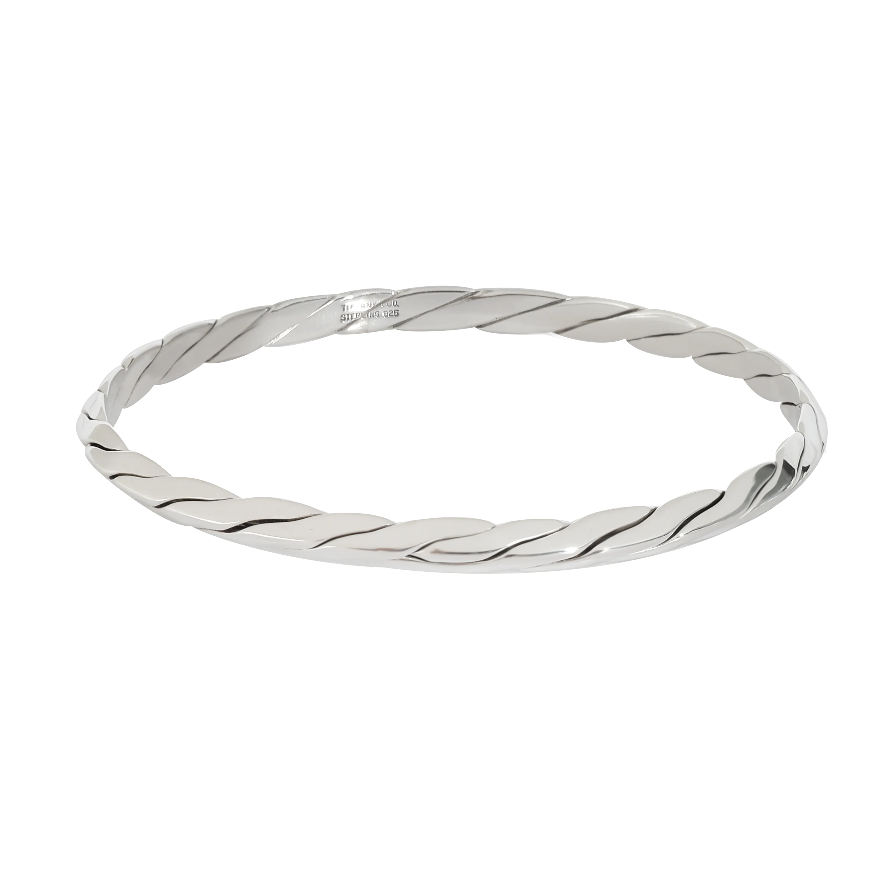 Twisted Slip on Bracelet in  Sterling Silver - Image 2