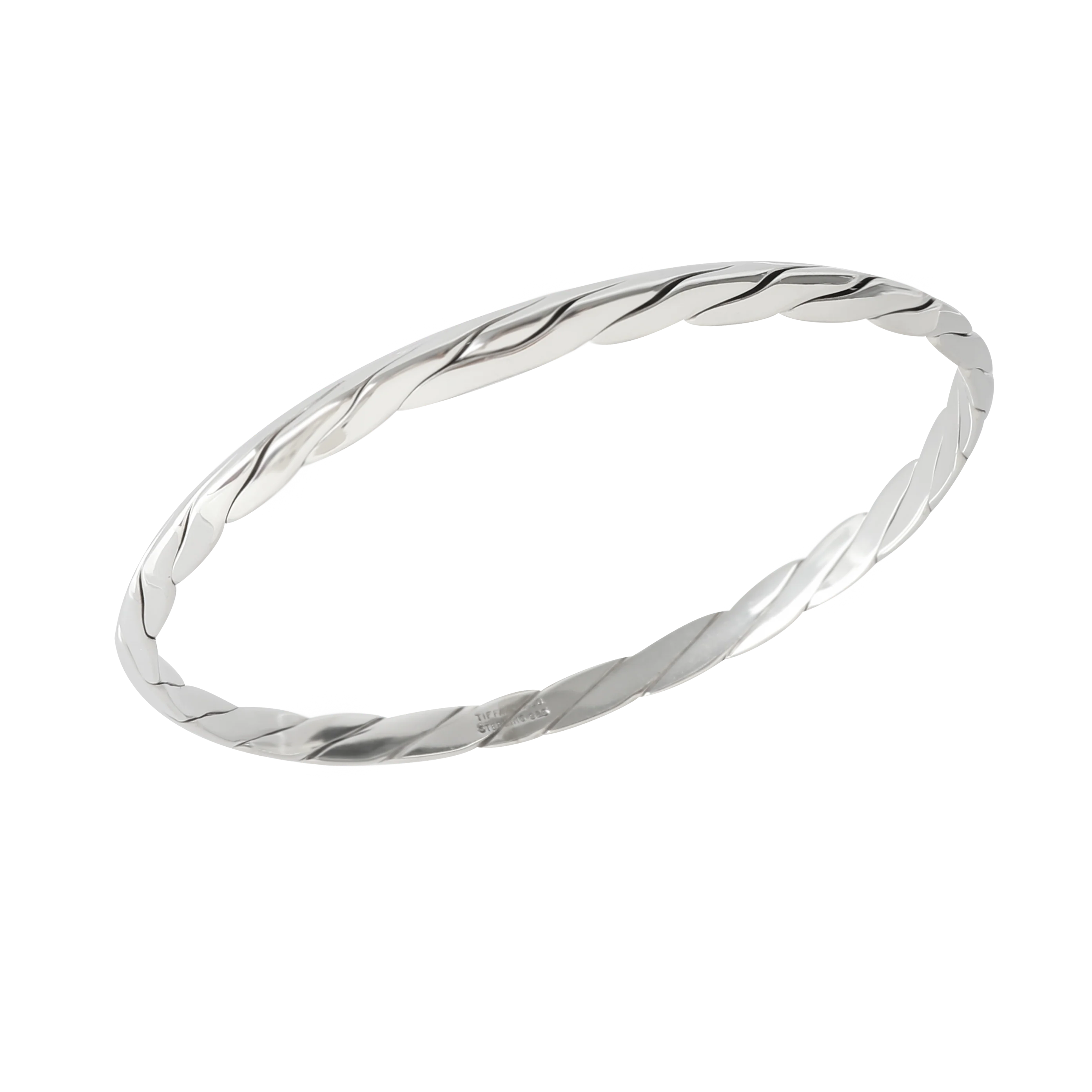 Twisted Slip on Bracelet in  Sterling Silver - Image 3