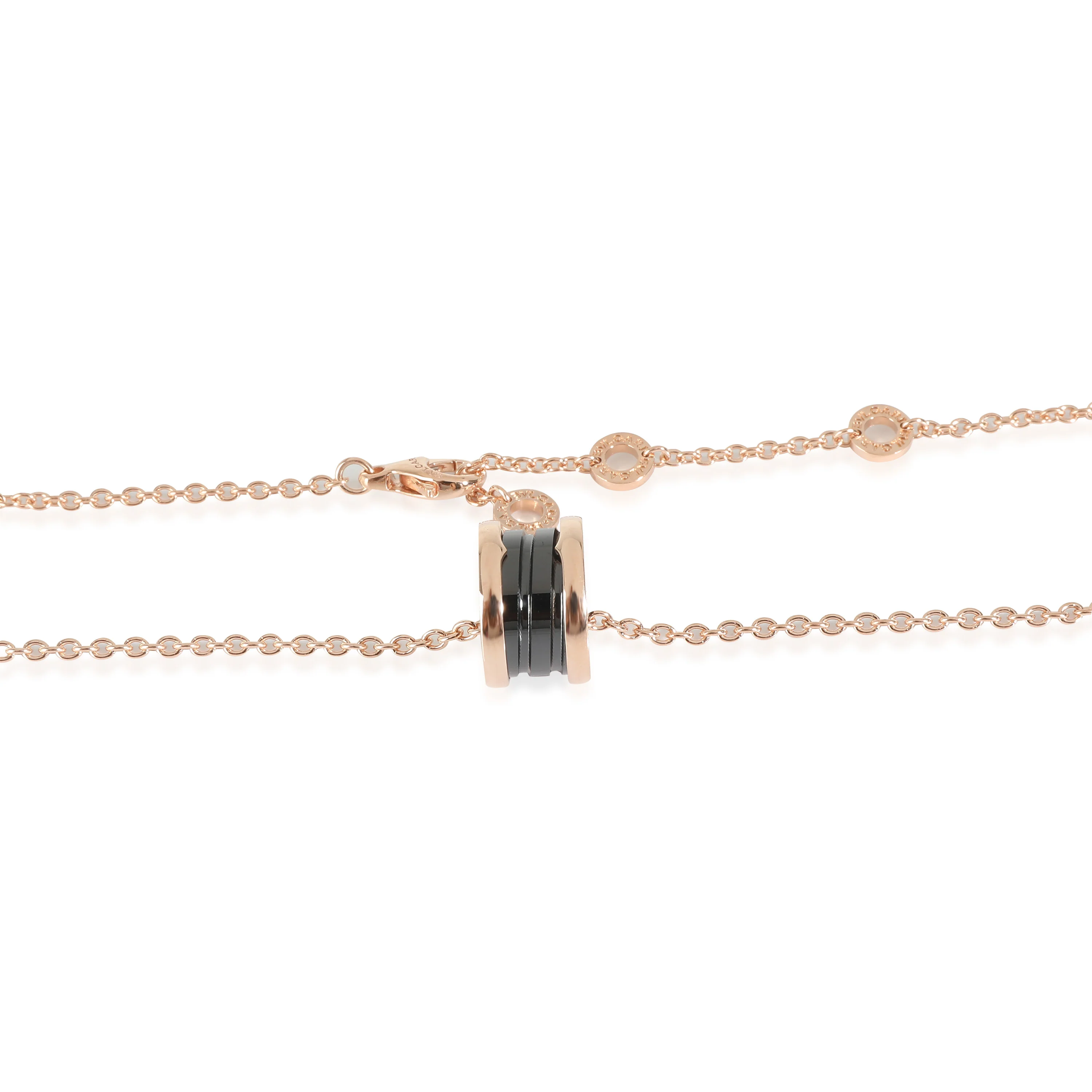 B.zero1 Pendant With Black Ceramic in 18k Rose Gold - Image 3