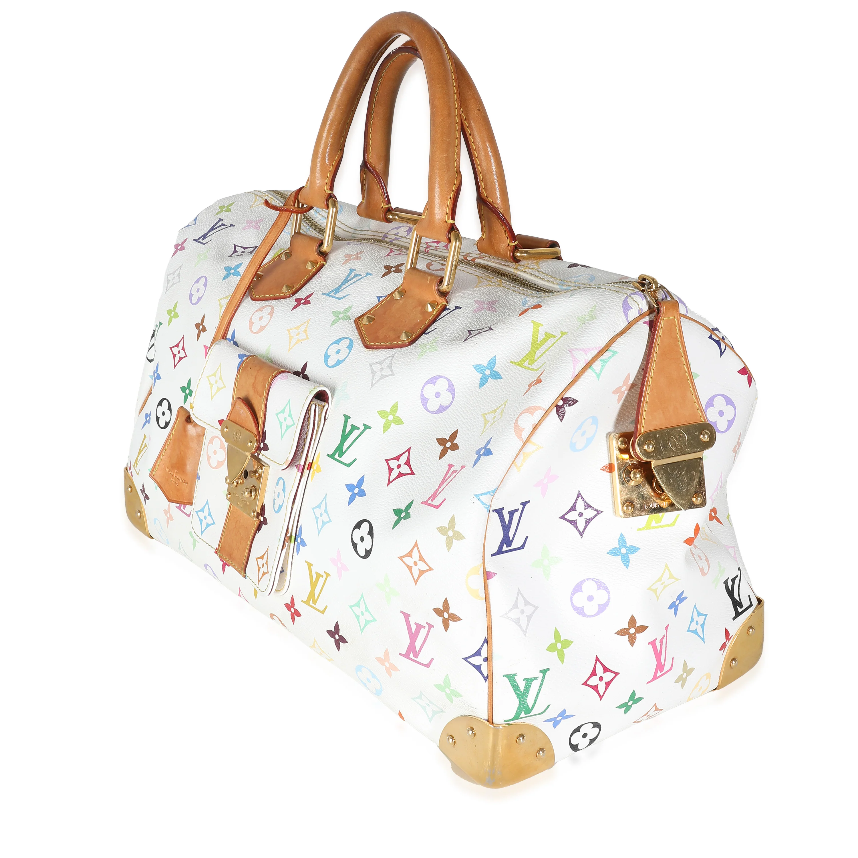 White Multicolor Canvas Speedy 40 - Image 2