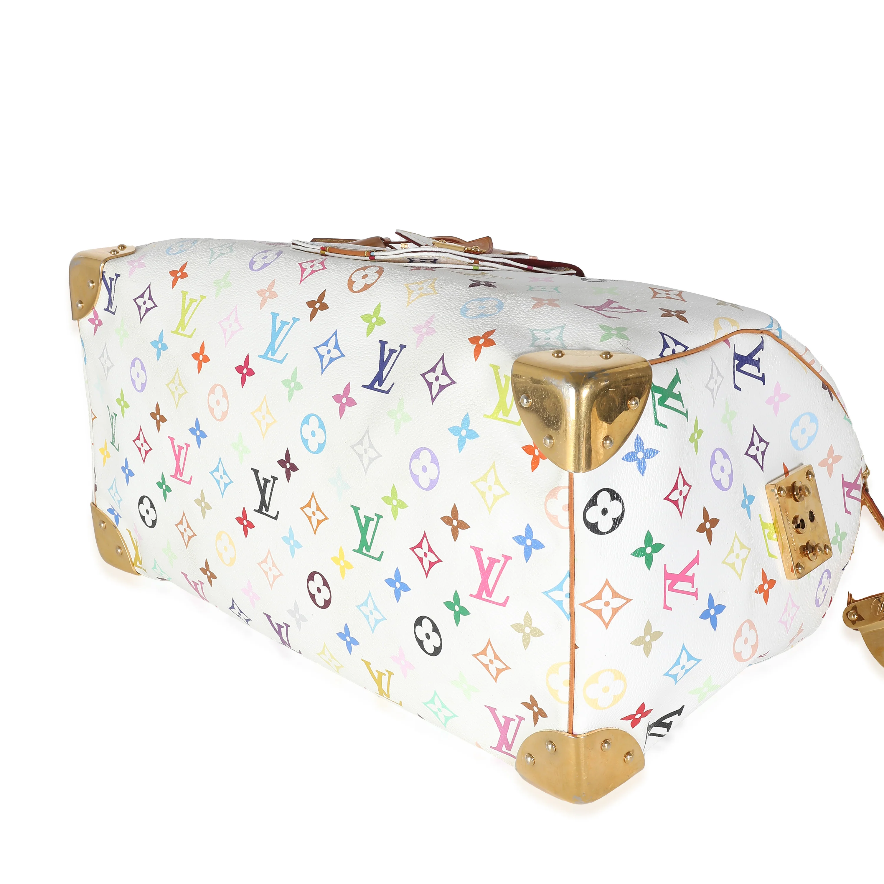 White Multicolor Canvas Speedy 40 - Image 7
