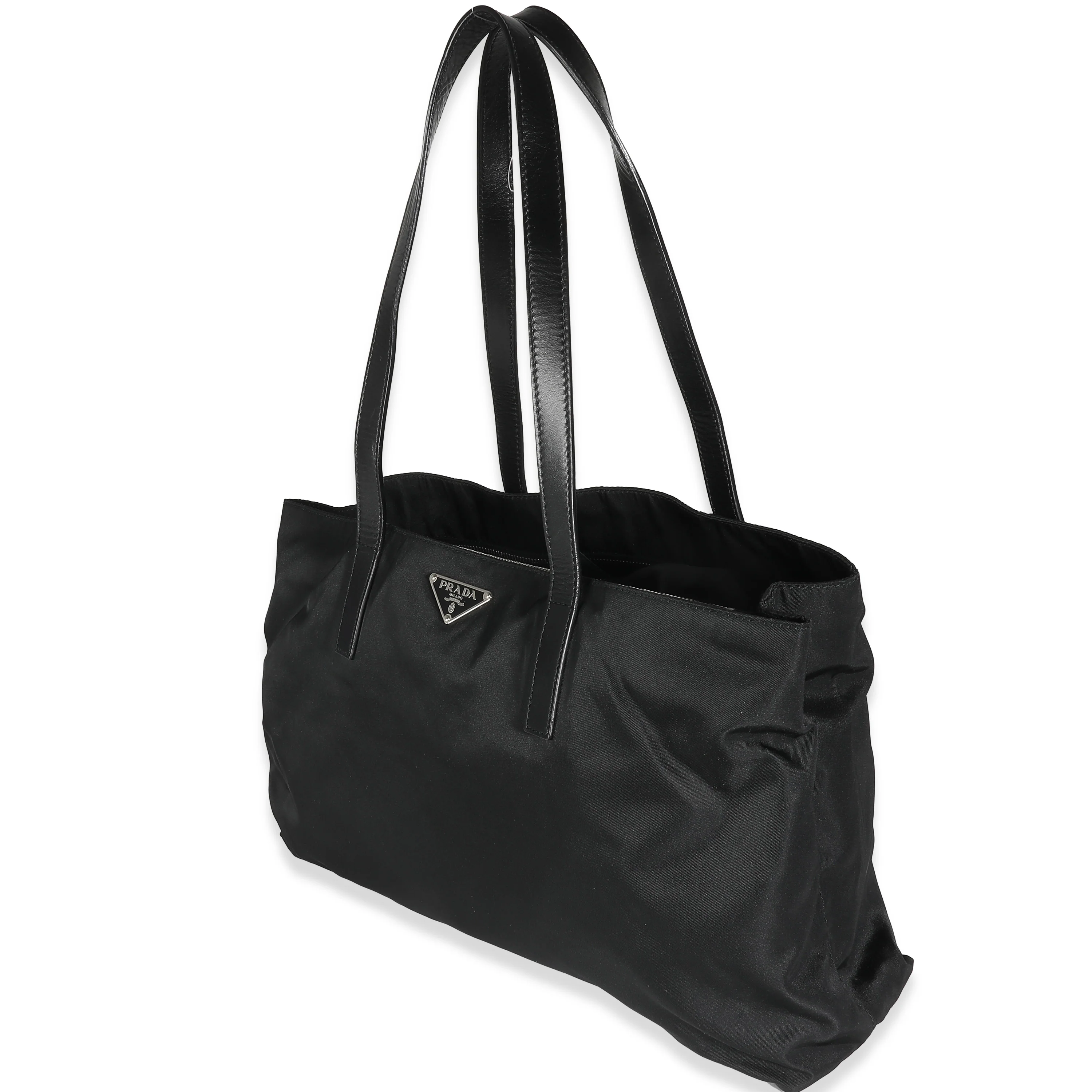 Black Nylon Logo Tote - Image 2