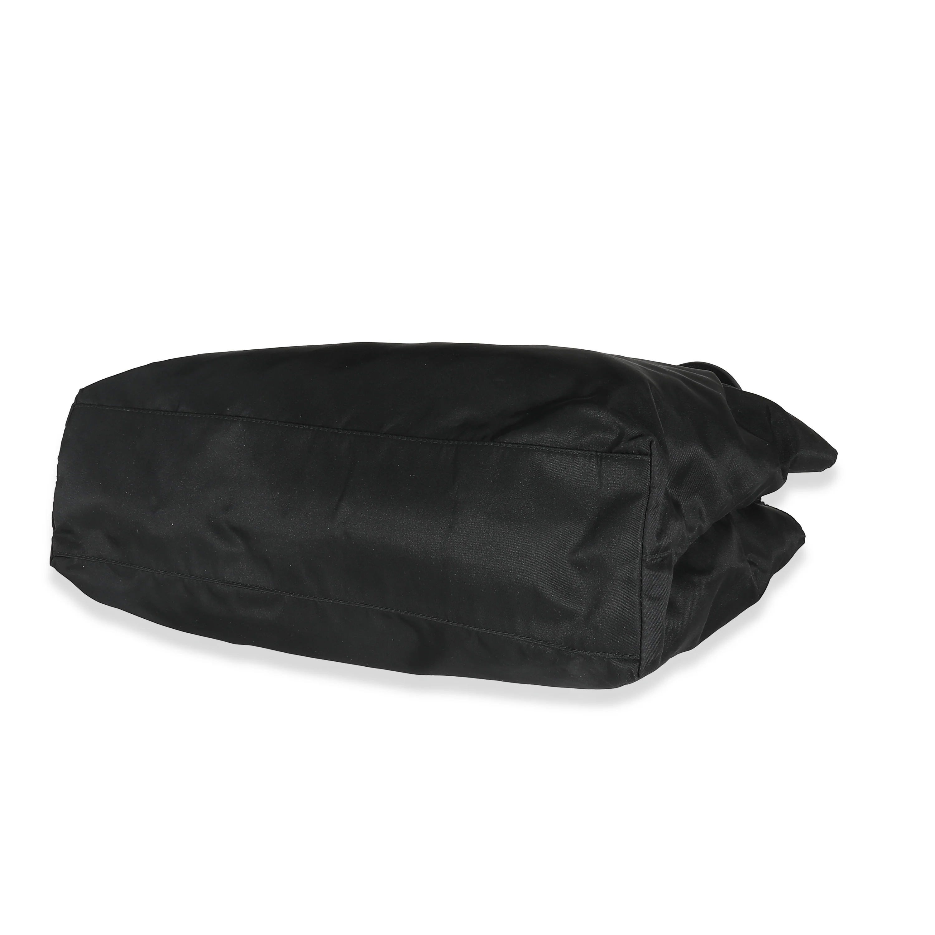 Black Nylon Logo Tote - Image 7