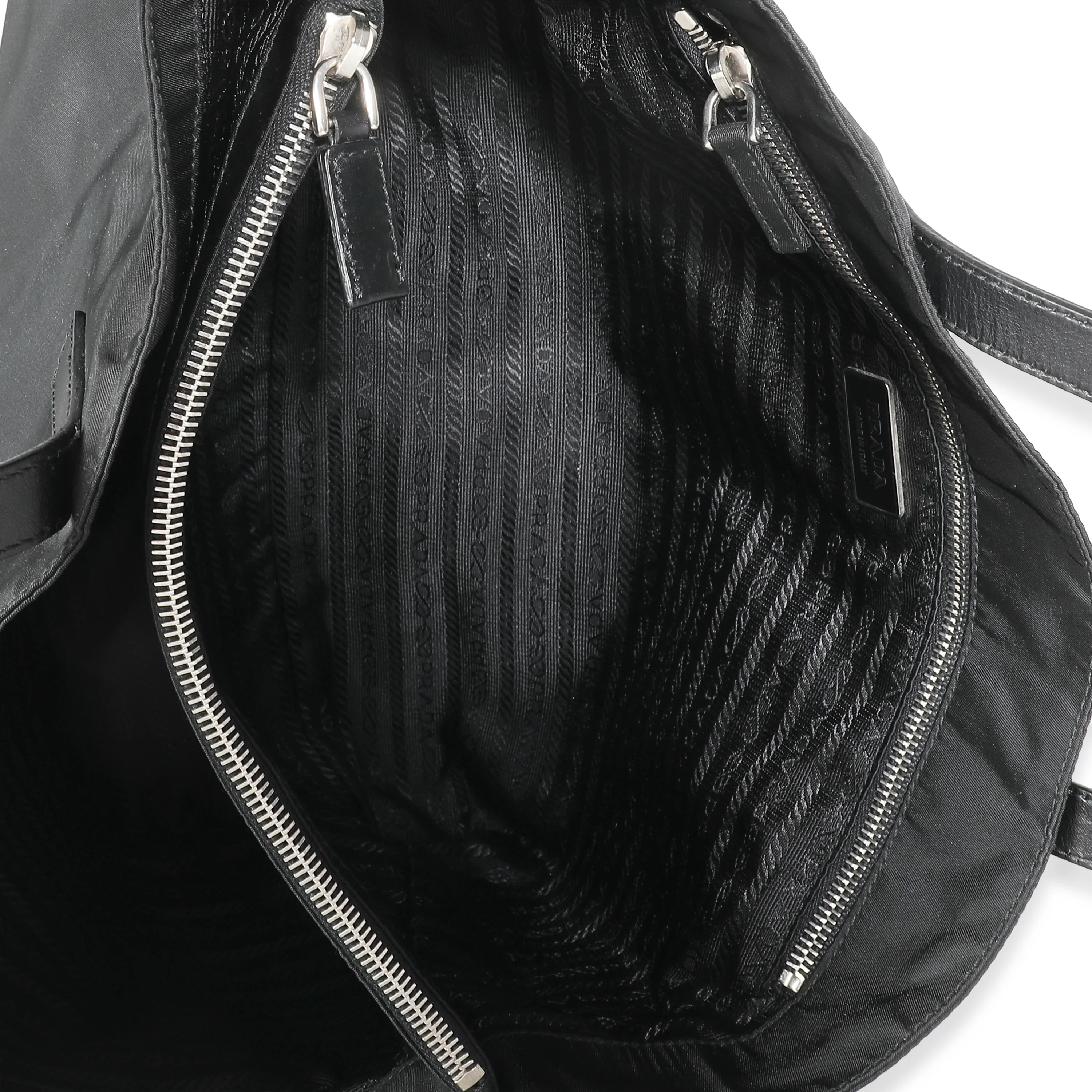 Black Nylon Logo Tote - Image 8