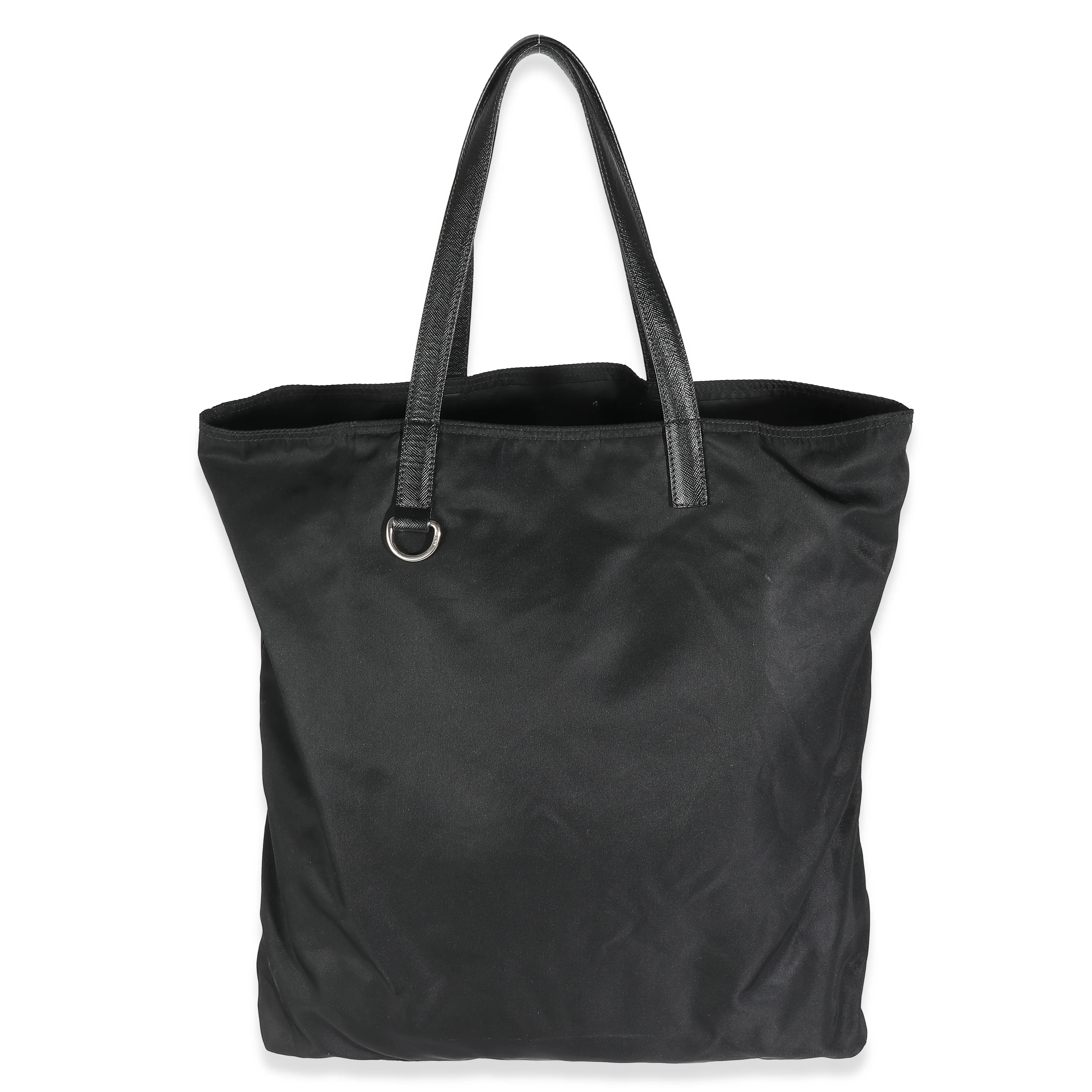 Black Nylon Logo Shopper Tote - Image 4